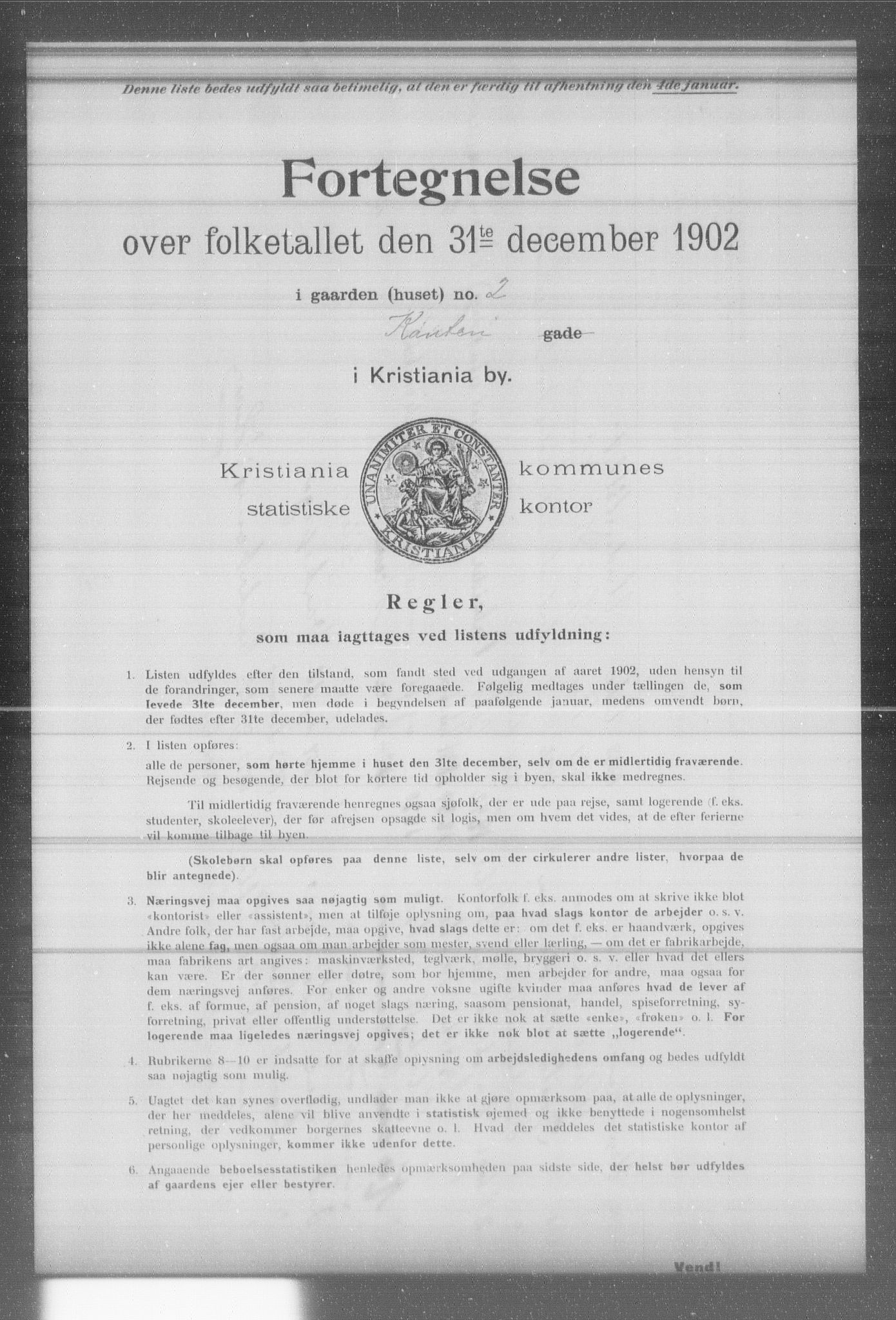 OBA, Municipal Census 1902 for Kristiania, 1902, p. 9130