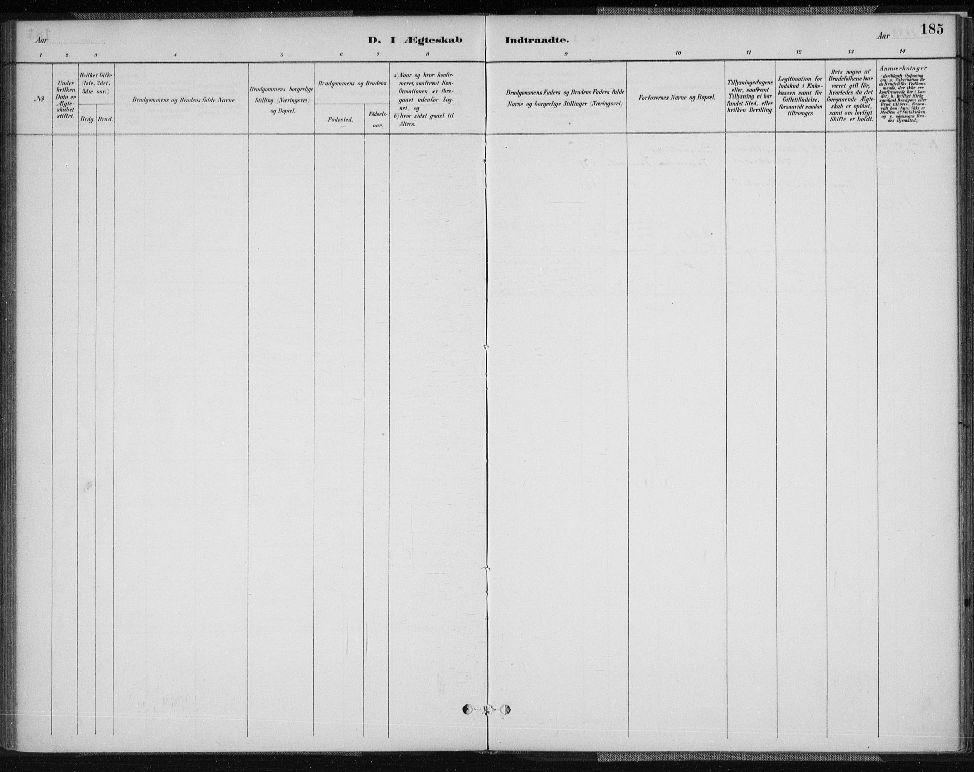 Vennesla sokneprestkontor, AV/SAK-1111-0045/Fa/Fab/L0004: Parish register (official) no. A 4, 1884-1896, p. 185