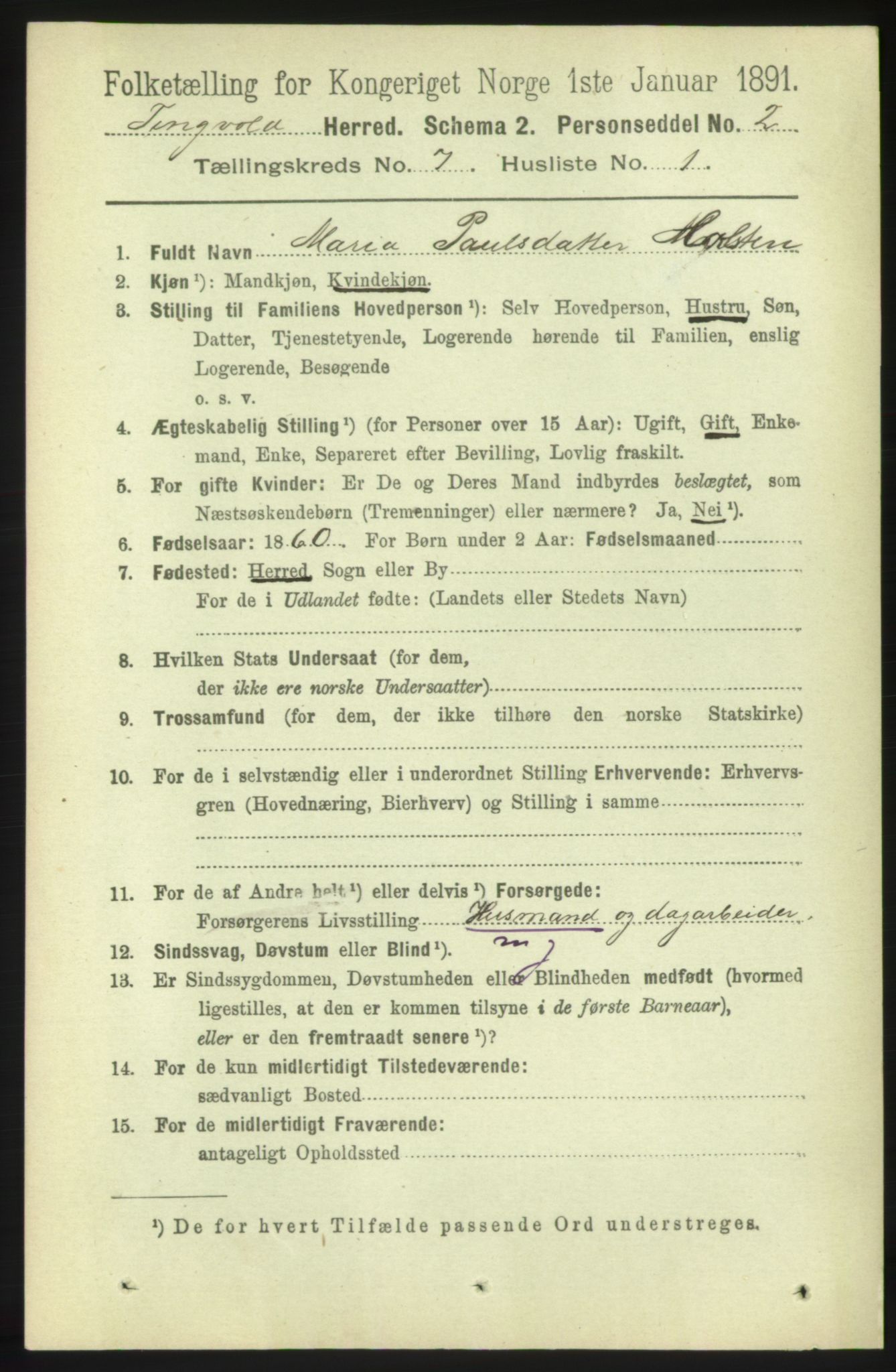 RA, 1891 census for 1560 Tingvoll, 1891, p. 2903