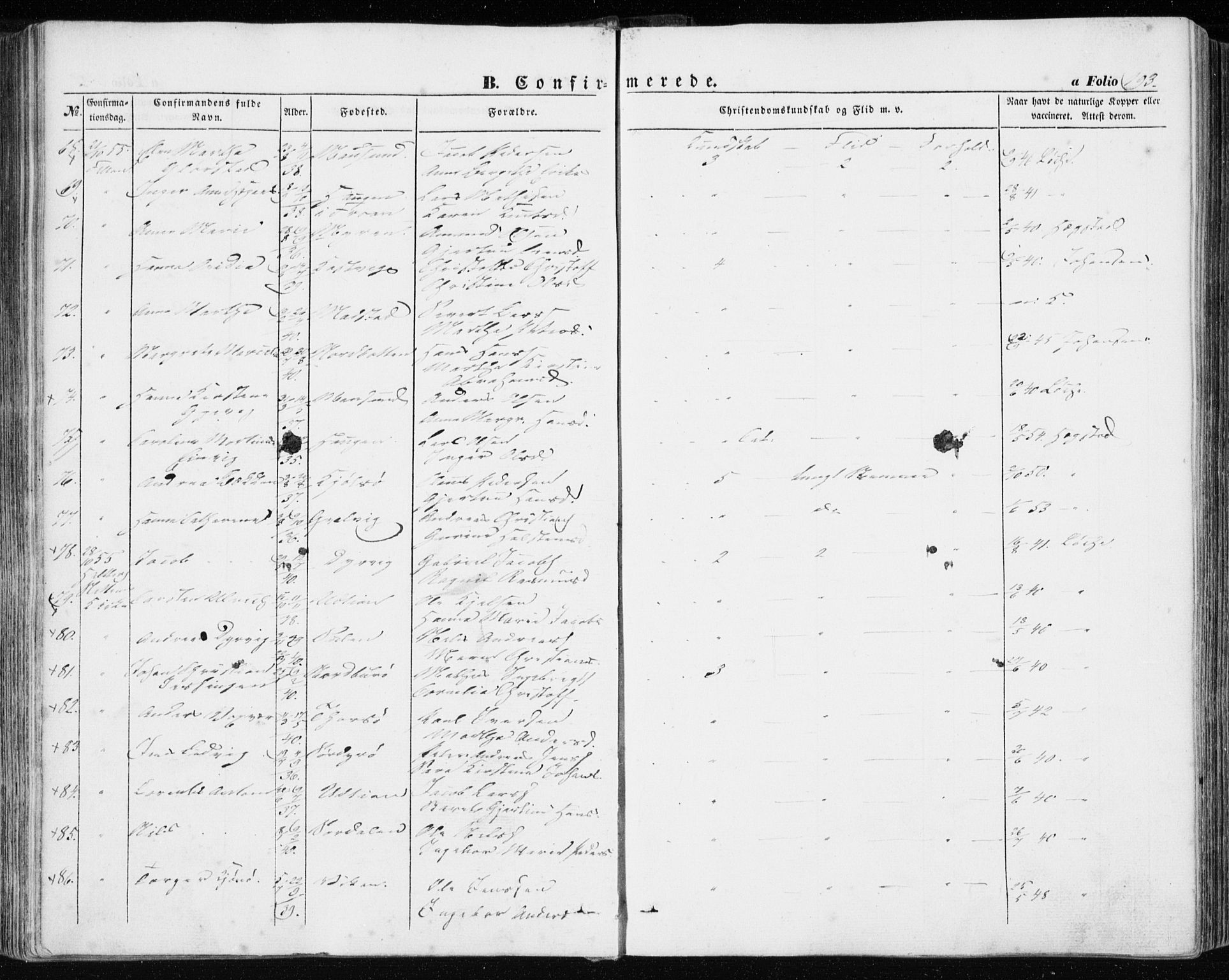 Ministerialprotokoller, klokkerbøker og fødselsregistre - Sør-Trøndelag, AV/SAT-A-1456/634/L0530: Parish register (official) no. 634A06, 1852-1860, p. 193