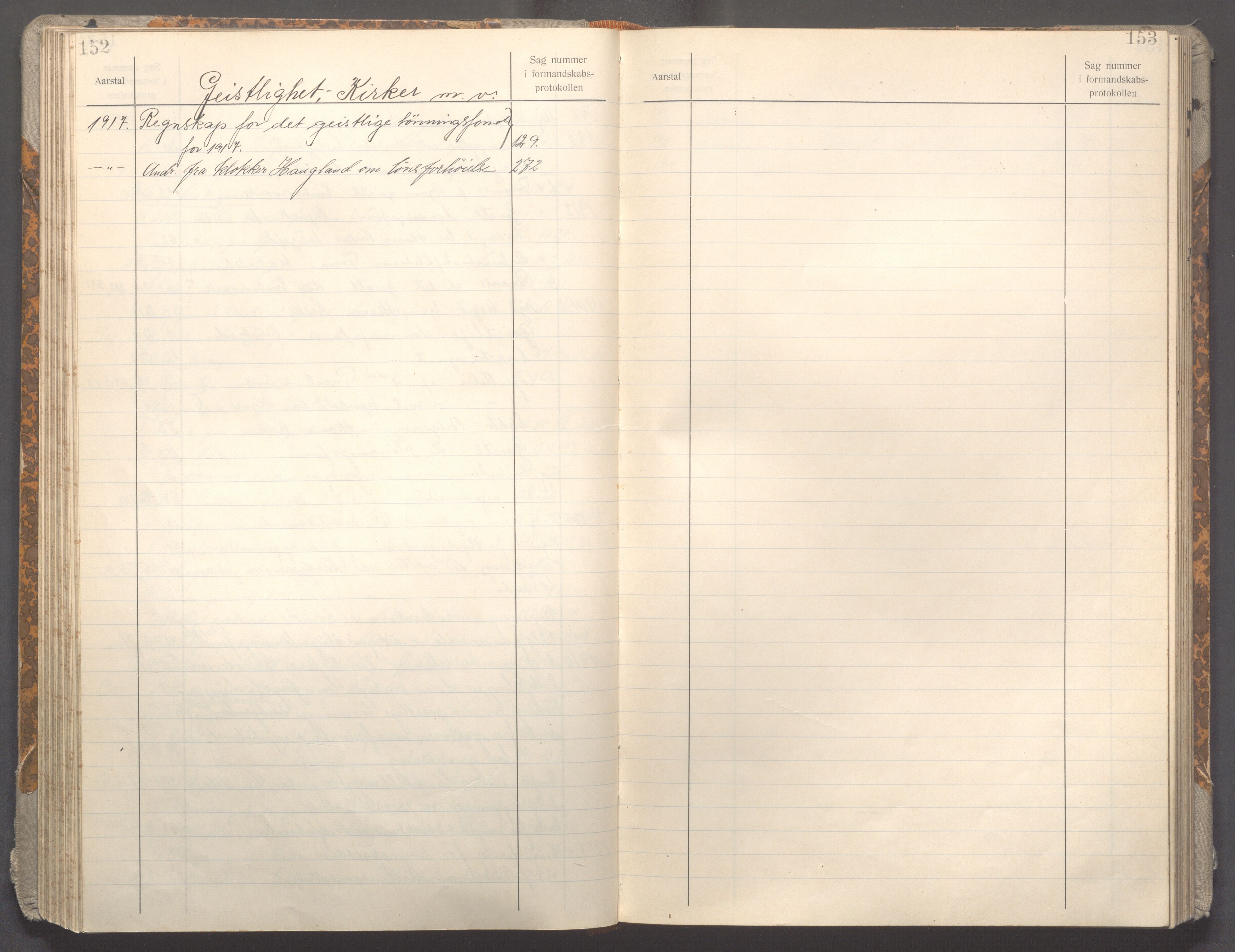 Haugesund kommune - Formannskapet og Bystyret , IKAR/A-1295/C/Ca/L0002: Register, 1908-1917, p. 152-153