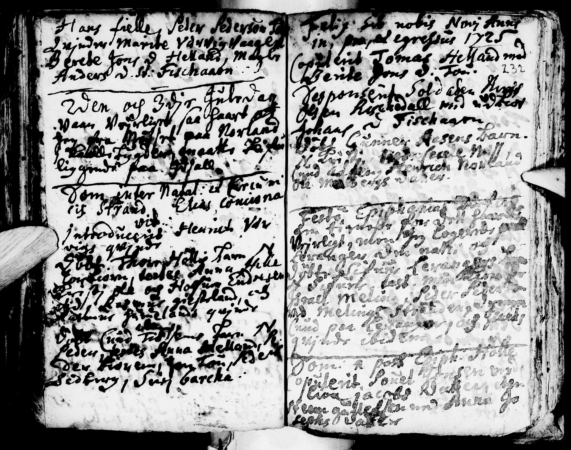 Strand sokneprestkontor, SAST/A-101828/H/Ha/Haa/L0001: Parish register (official) no. A 1, 1702-1745, p. 232