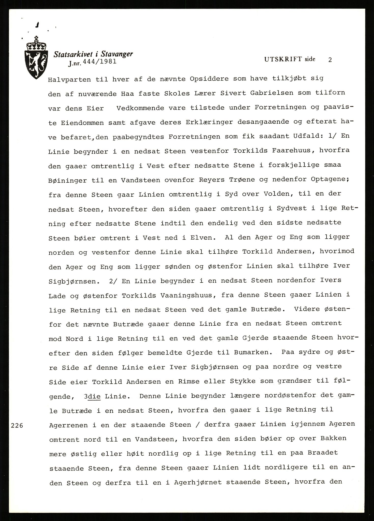 Statsarkivet i Stavanger, SAST/A-101971/03/Y/Yj/L0090: Avskrifter sortert etter gårdsnavn: Tøtland - Underberge, 1750-1930, p. 369