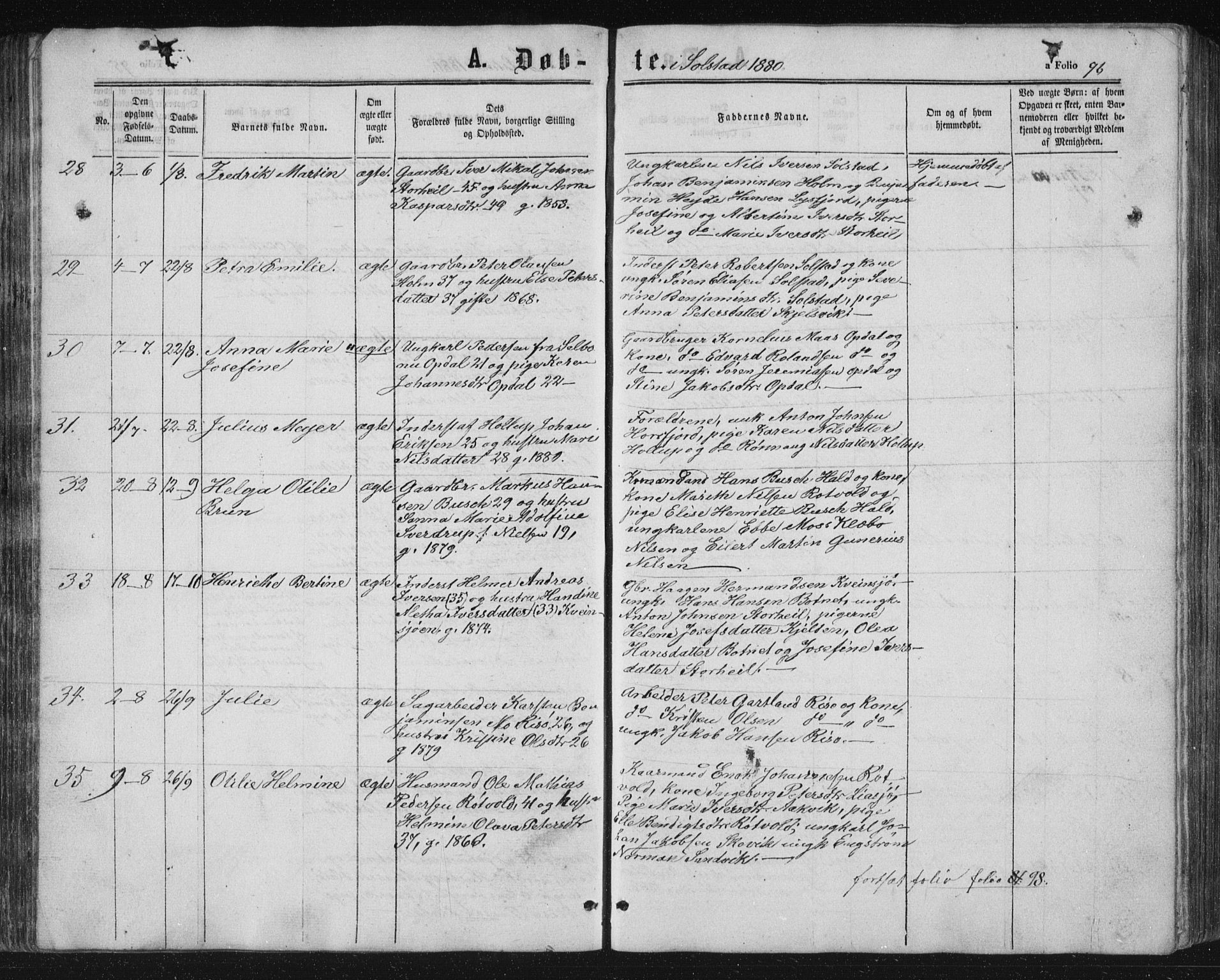 Ministerialprotokoller, klokkerbøker og fødselsregistre - Nordland, AV/SAT-A-1459/810/L0159: Parish register (copy) no. 810C02 /2, 1863-1883, p. 96