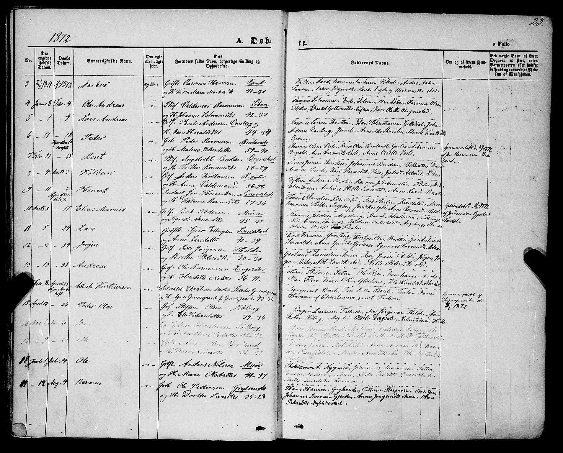 Innvik sokneprestembete, AV/SAB-A-80501: Parish register (official) no. A 6, 1865-1878, p. 23