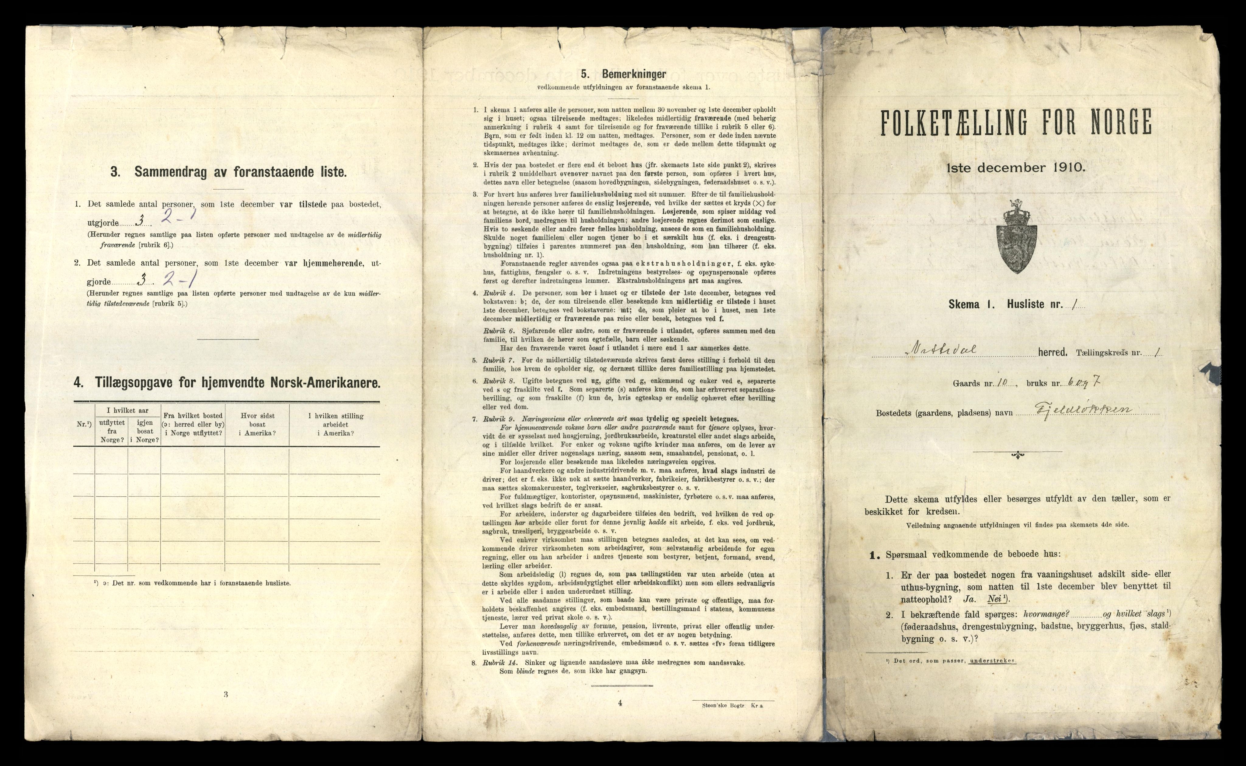 RA, 1910 census for Nittedal, 1910, p. 27