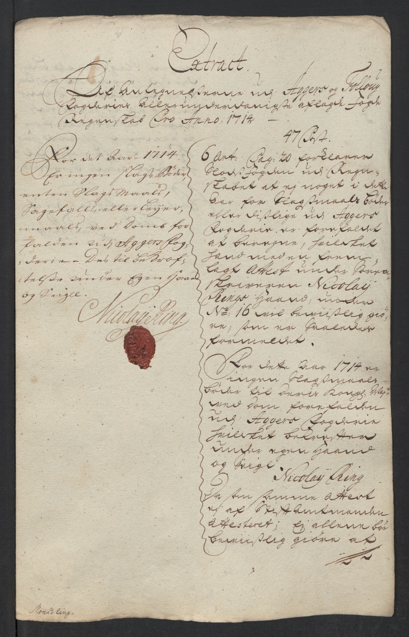 Rentekammeret inntil 1814, Reviderte regnskaper, Fogderegnskap, AV/RA-EA-4092/R10/L0452: Fogderegnskap Aker og Follo, 1714, p. 463