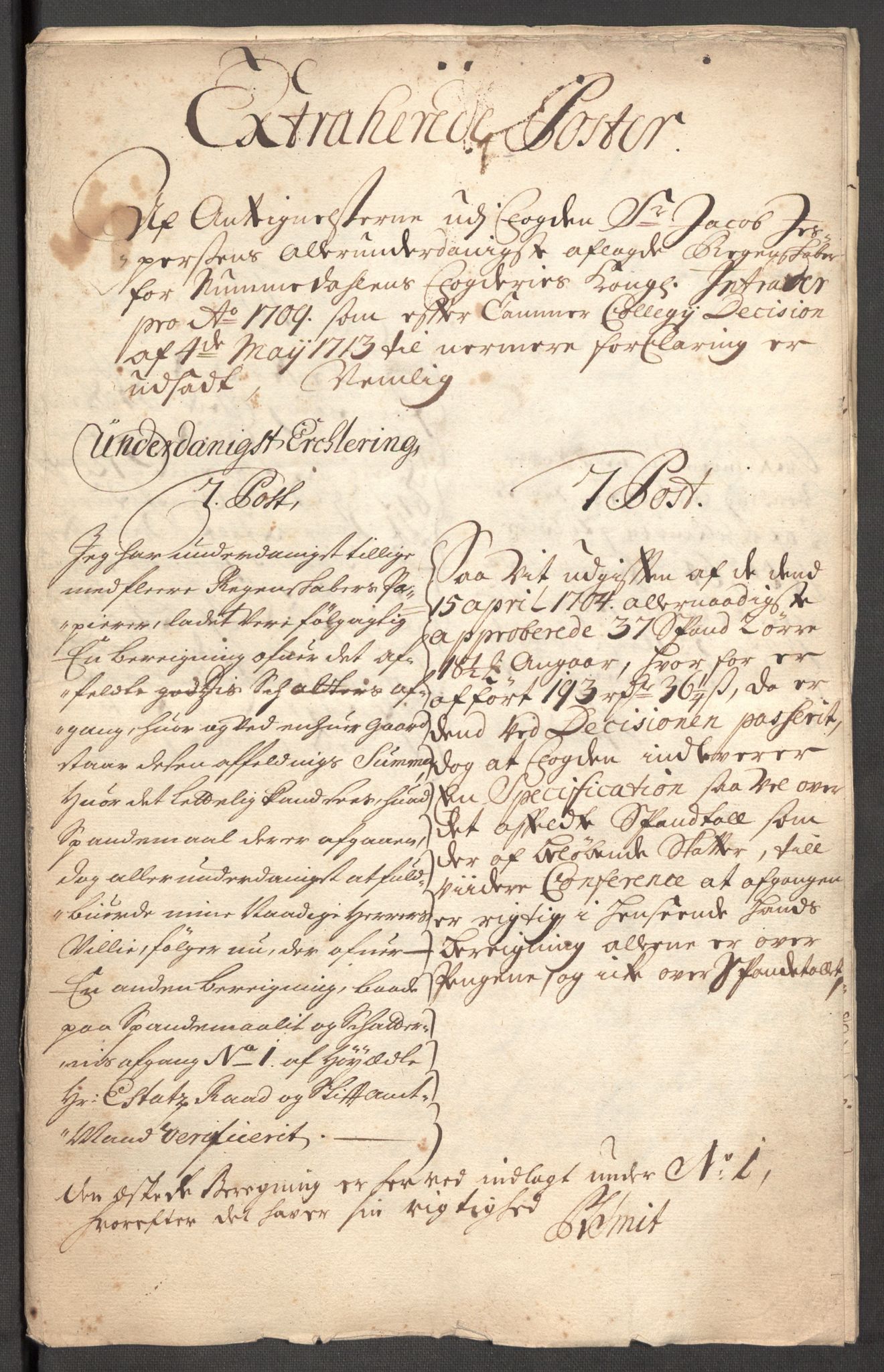 Rentekammeret inntil 1814, Reviderte regnskaper, Fogderegnskap, AV/RA-EA-4092/R64/L4431: Fogderegnskap Namdal, 1709-1710, p. 250