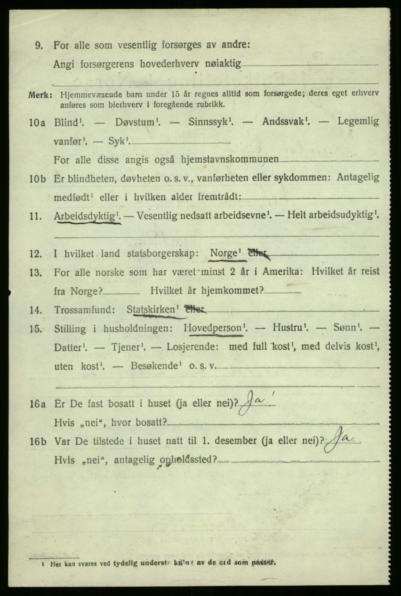 SAB, 1920 census for Sogndal, 1920, p. 3714