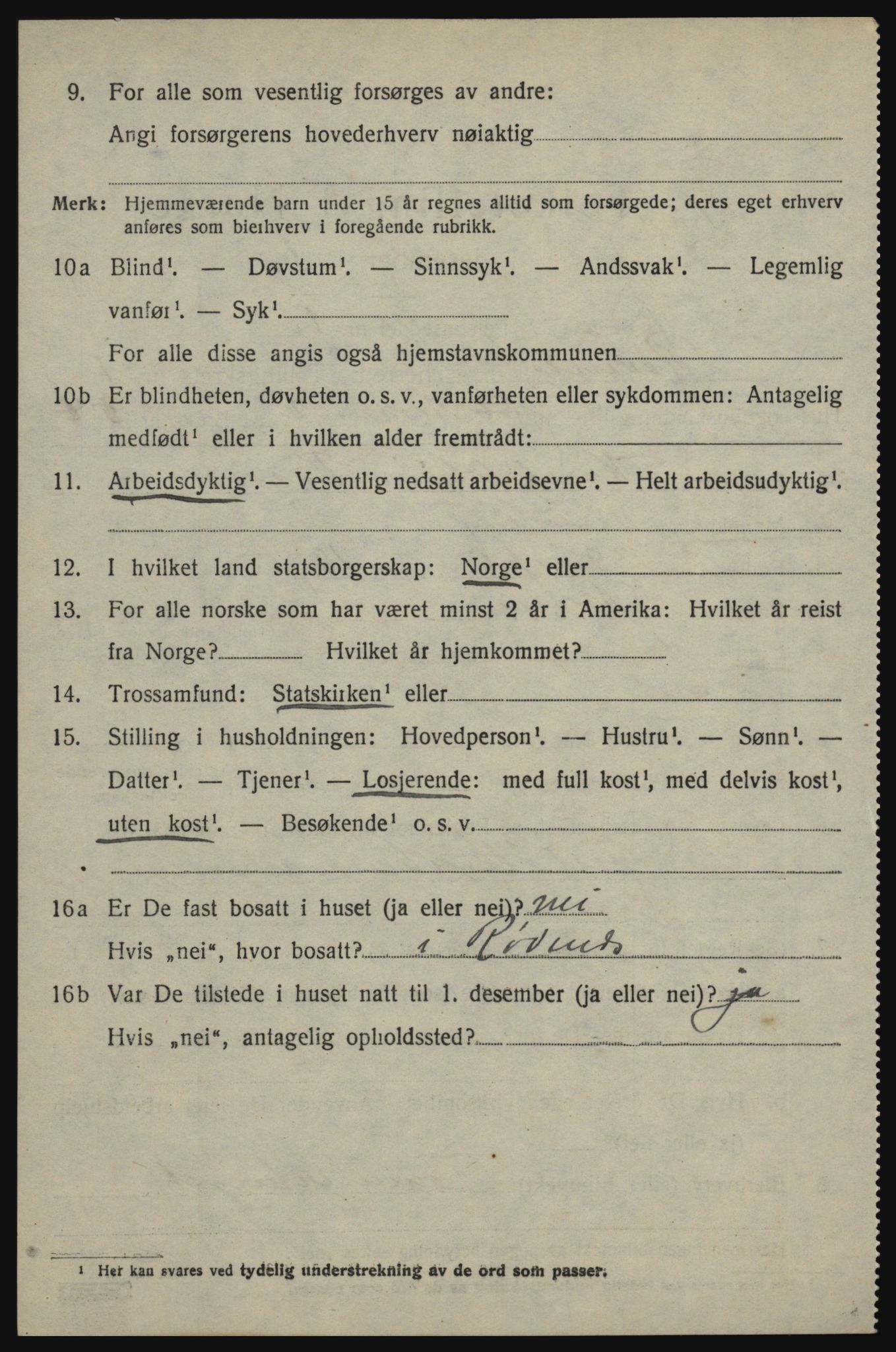 SAO, 1920 census for Rødenes, 1920, p. 1093