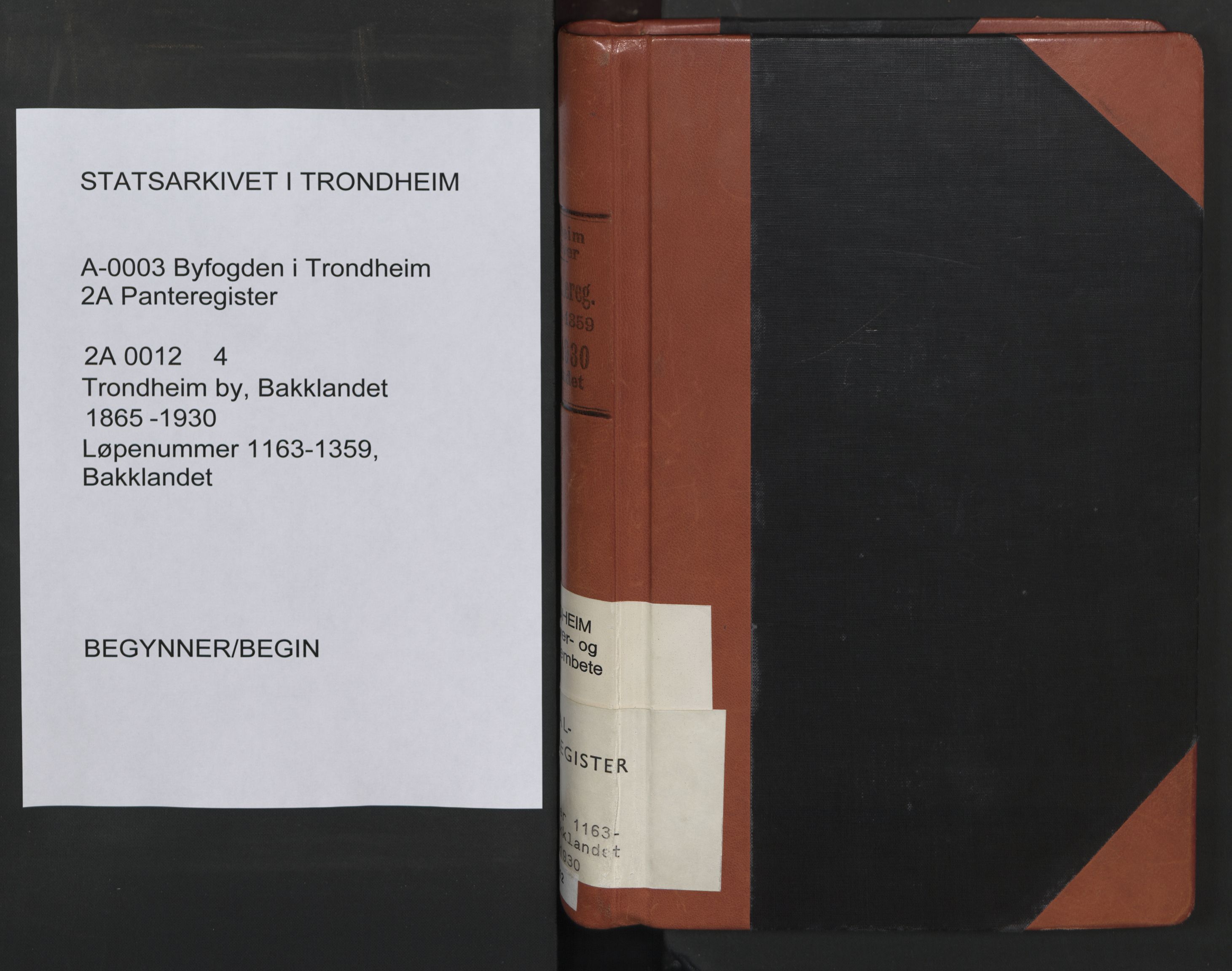 Trondheim byfogd, AV/SAT-A-0003/1/2/2A/L0012: Mortgage register no. 4 / 2A 12, 1865-1930