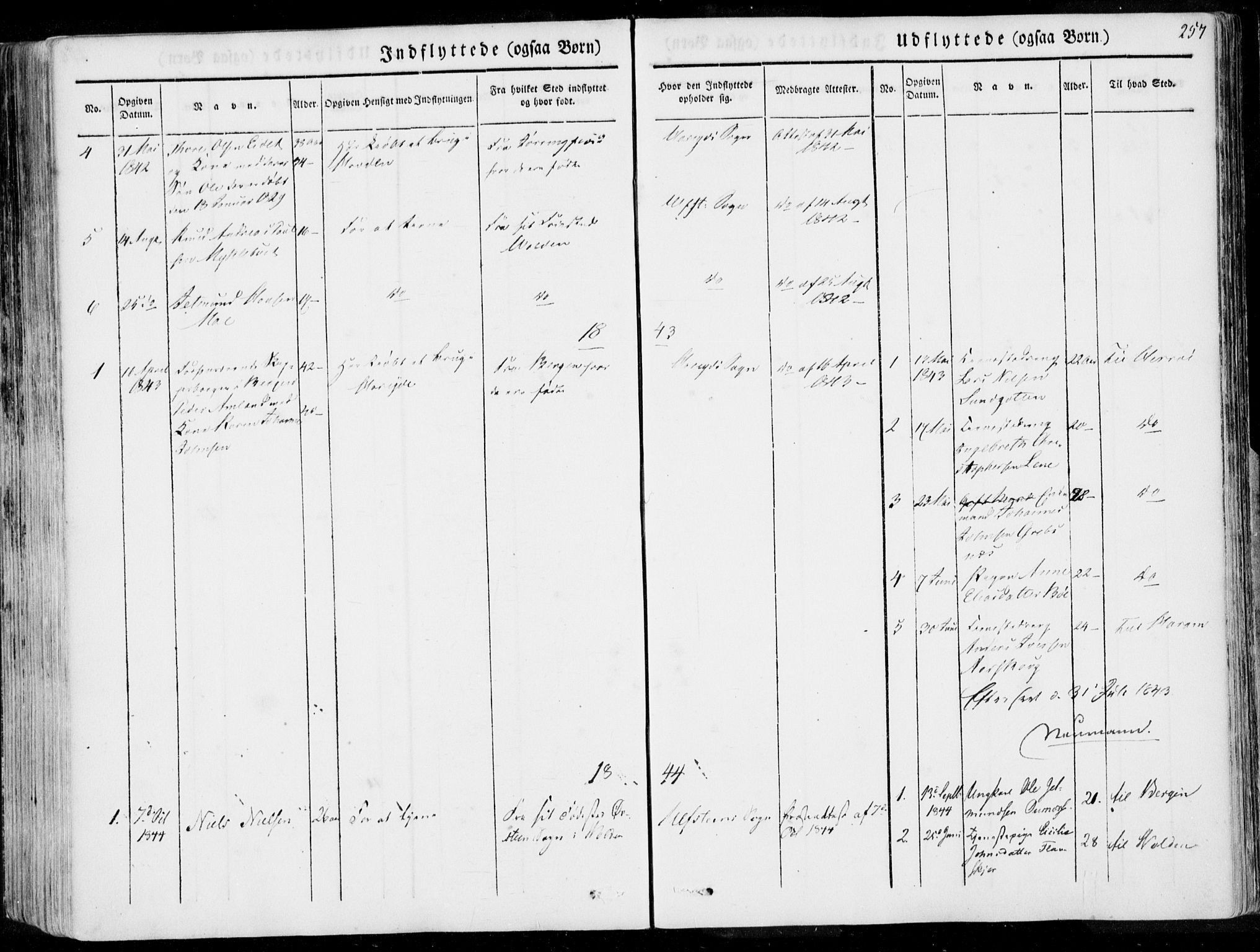 Ministerialprotokoller, klokkerbøker og fødselsregistre - Møre og Romsdal, AV/SAT-A-1454/509/L0104: Parish register (official) no. 509A02, 1833-1847, p. 257