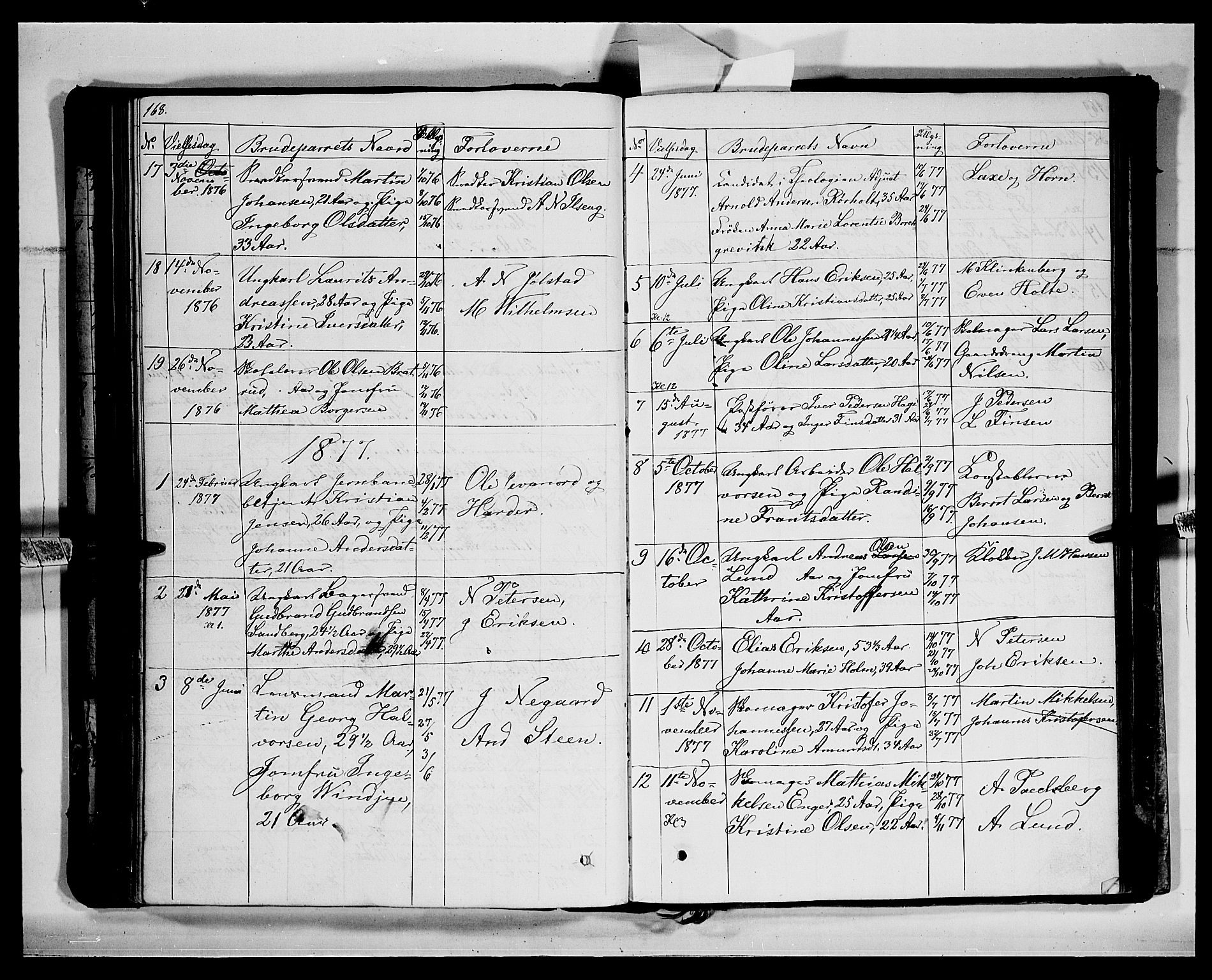 Vang prestekontor, Hedmark, SAH/PREST-008/H/Ha/Hab/L0011: Parish register (copy) no. 11, 1855-1878, p. 168