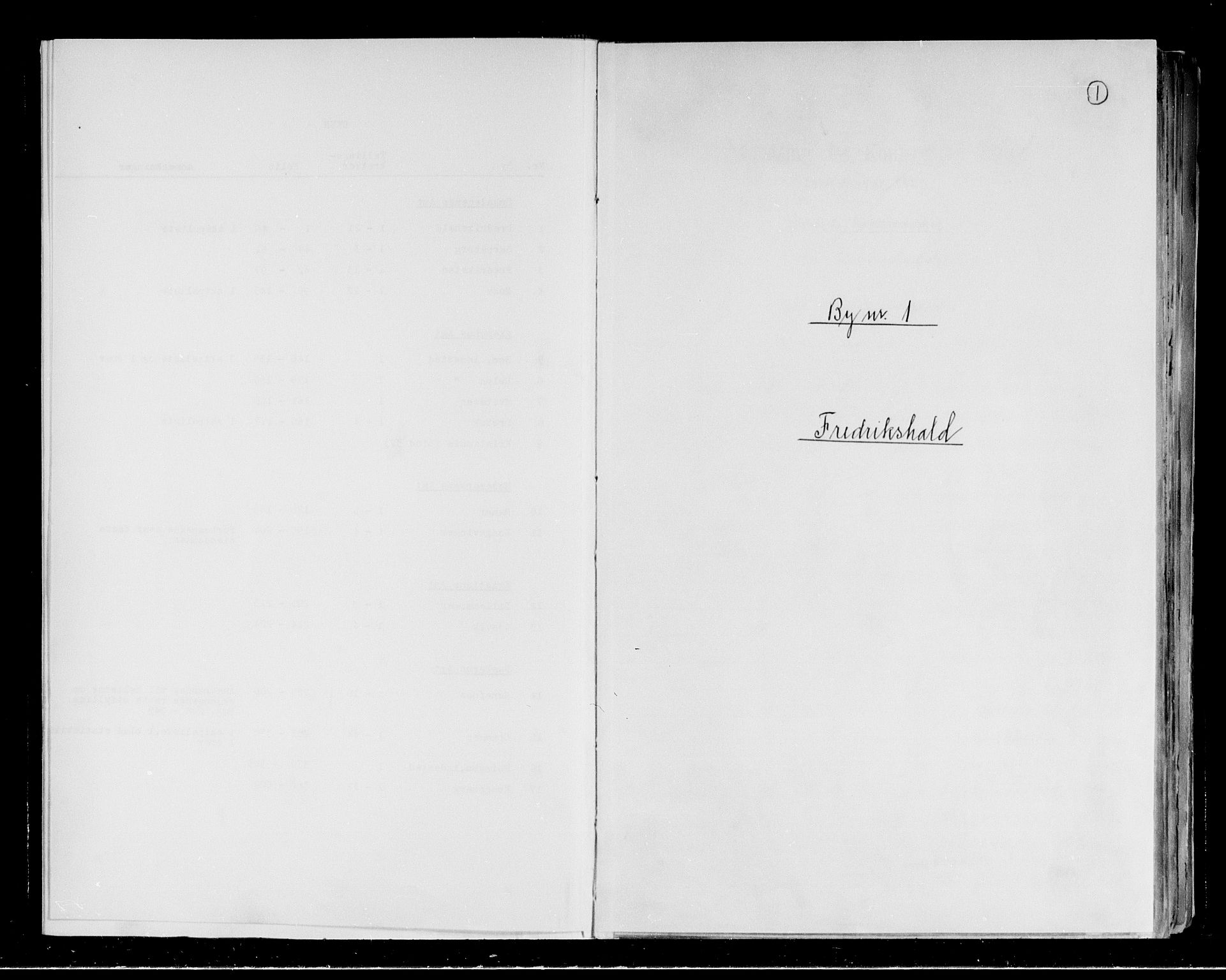 RA, 1891 census for 0101 Fredrikshald, 1891, p. 1