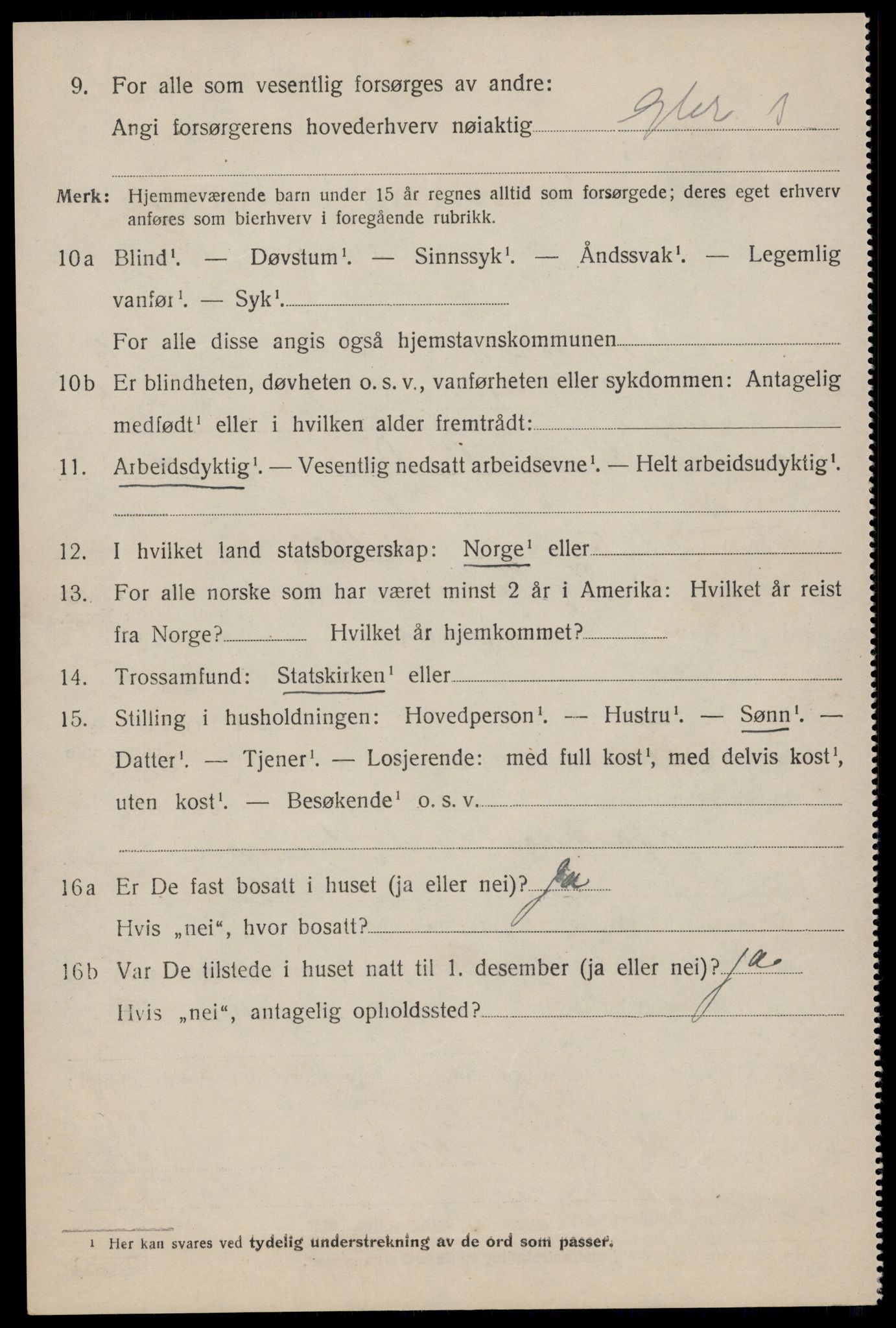 SAST, 1920 census for Heskestad, 1920, p. 2036