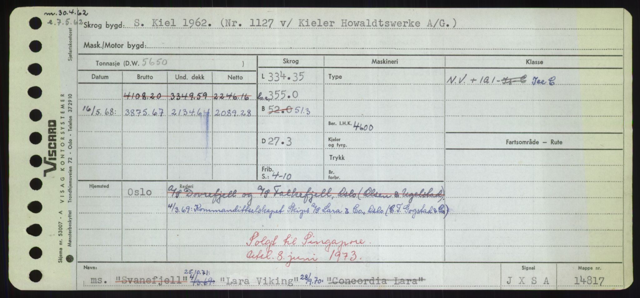 Sjøfartsdirektoratet med forløpere, Skipsmålingen, RA/S-1627/H/Hd/L0022: Fartøy, L-Lia, p. 213