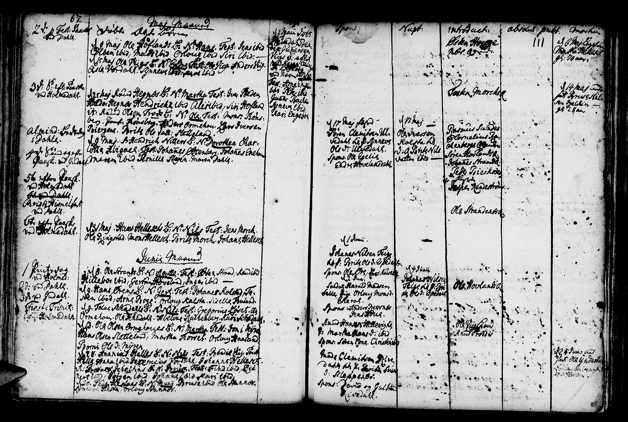 Fjaler sokneprestembete, AV/SAB-A-79801/H/Haa/Haaa/L0001: Parish register (official) no. A 1, 1755-1778, p. 111