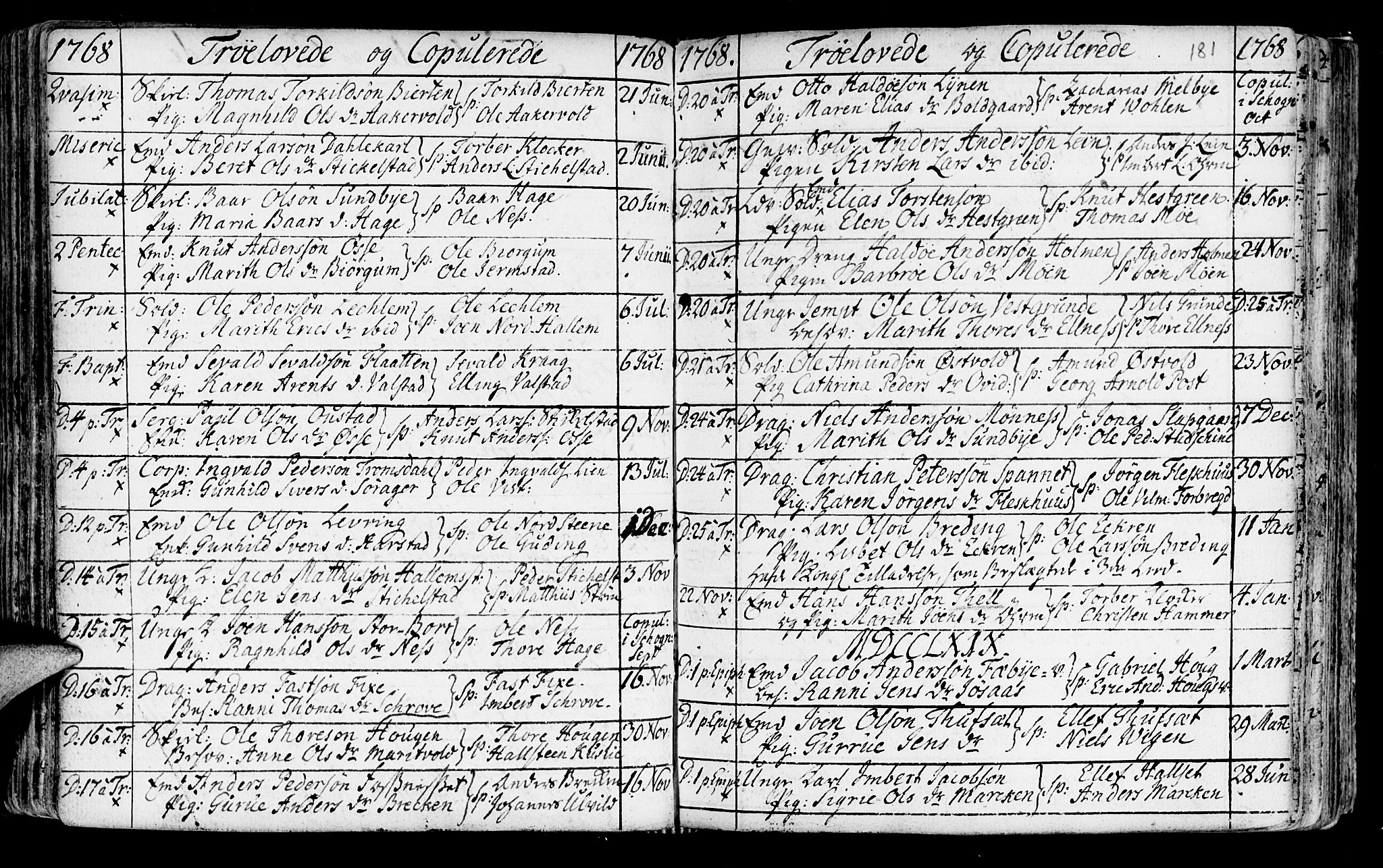 Ministerialprotokoller, klokkerbøker og fødselsregistre - Nord-Trøndelag, SAT/A-1458/723/L0231: Parish register (official) no. 723A02, 1748-1780, p. 181