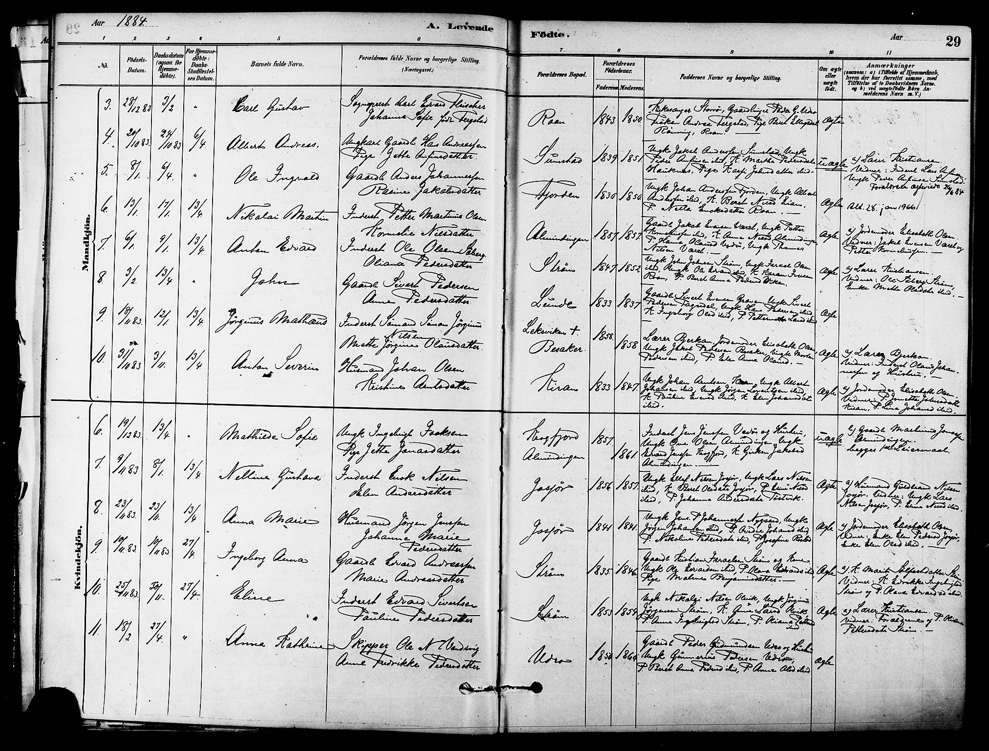 Ministerialprotokoller, klokkerbøker og fødselsregistre - Sør-Trøndelag, SAT/A-1456/657/L0707: Parish register (official) no. 657A08, 1879-1893, p. 29