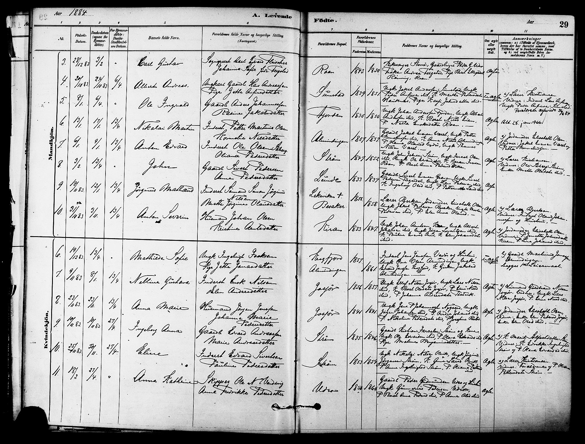 Ministerialprotokoller, klokkerbøker og fødselsregistre - Sør-Trøndelag, AV/SAT-A-1456/657/L0707: Parish register (official) no. 657A08, 1879-1893, p. 29