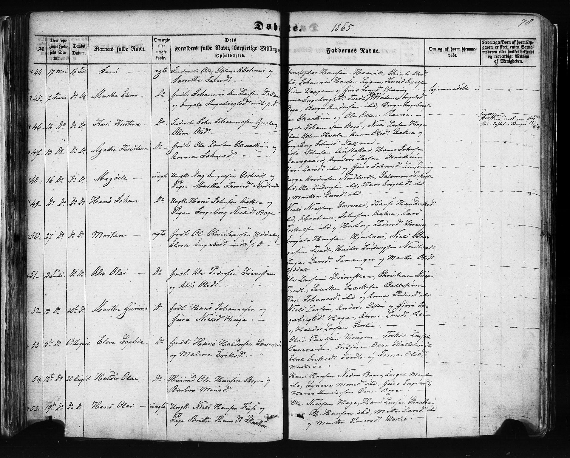 Fusa sokneprestembete, SAB/A-75401/H/Haa: Parish register (official) no. A 1I, 1855-1879, p. 78