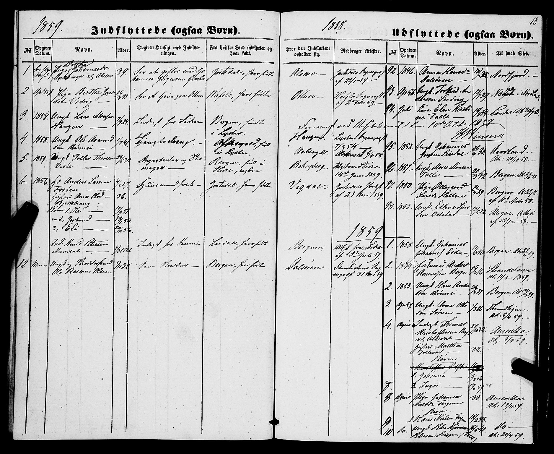 Luster sokneprestembete, AV/SAB-A-81101/H/Haa/Haaa/L0009: Parish register (official) no. A 9, 1856-1871, p. 18