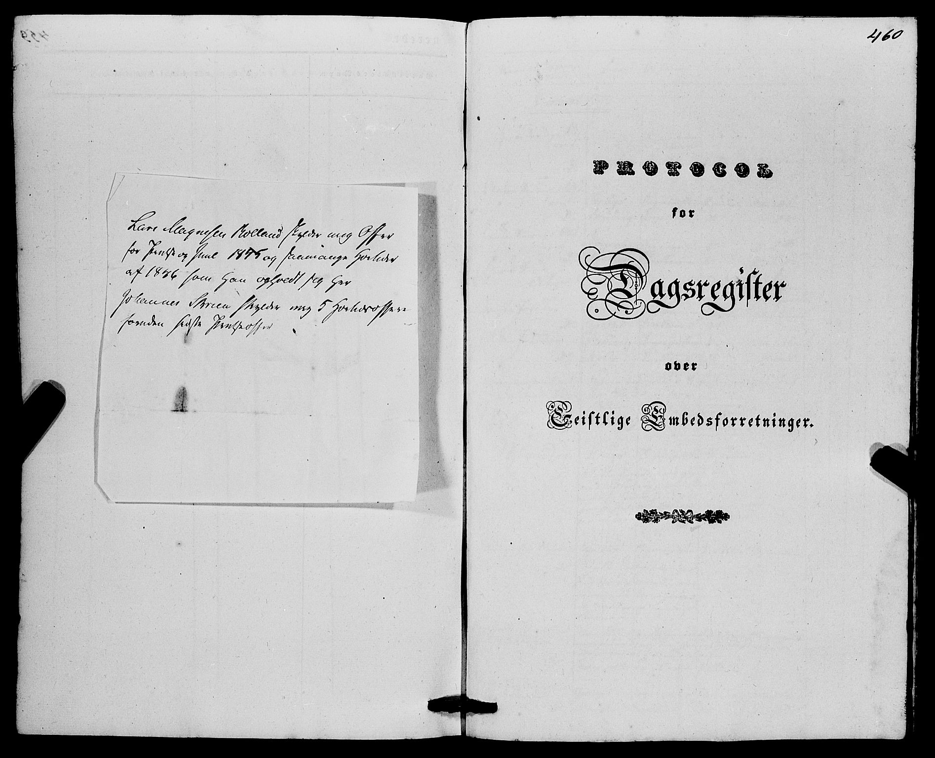 Haus sokneprestembete, SAB/A-75601/H/Haa: Parish register (official) no. A 15, 1838-1847, p. 460