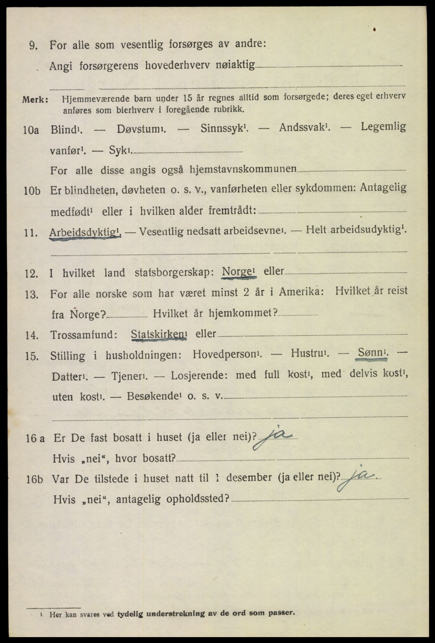 SAH, 1920 census for Sollia, 1920, p. 818