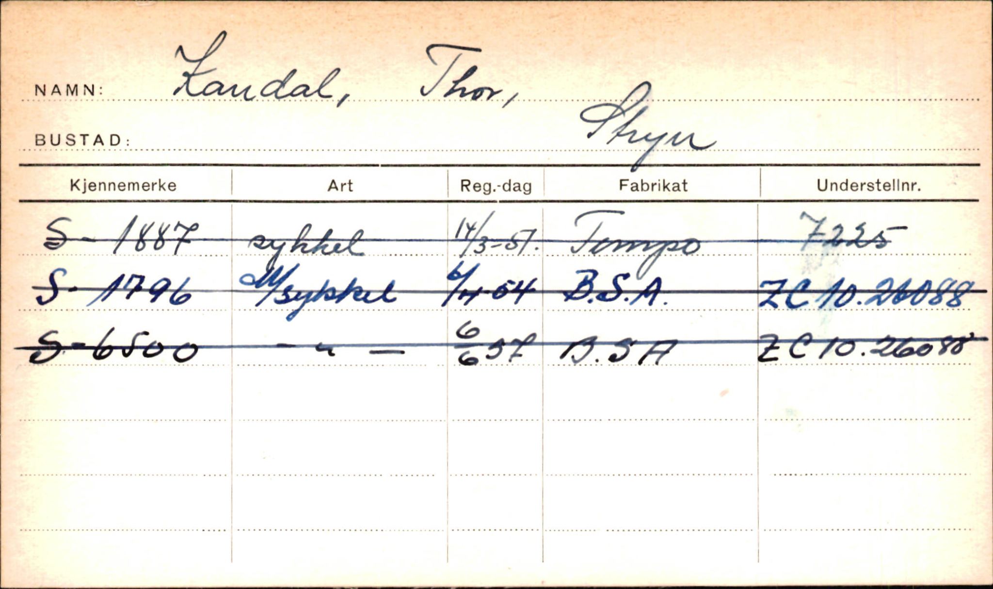 Statens vegvesen, Sogn og Fjordane vegkontor, AV/SAB-A-5301/4/F/L0001B: Eigarregister Fjordane til 1.6.1961, 1930-1961, p. 45