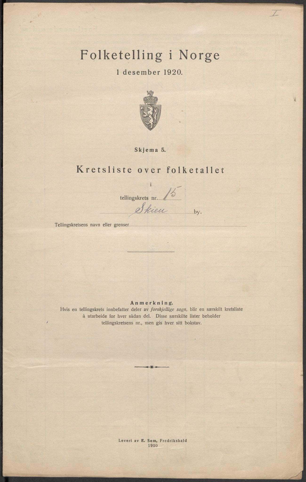 SAKO, 1920 census for Skien, 1920, p. 82