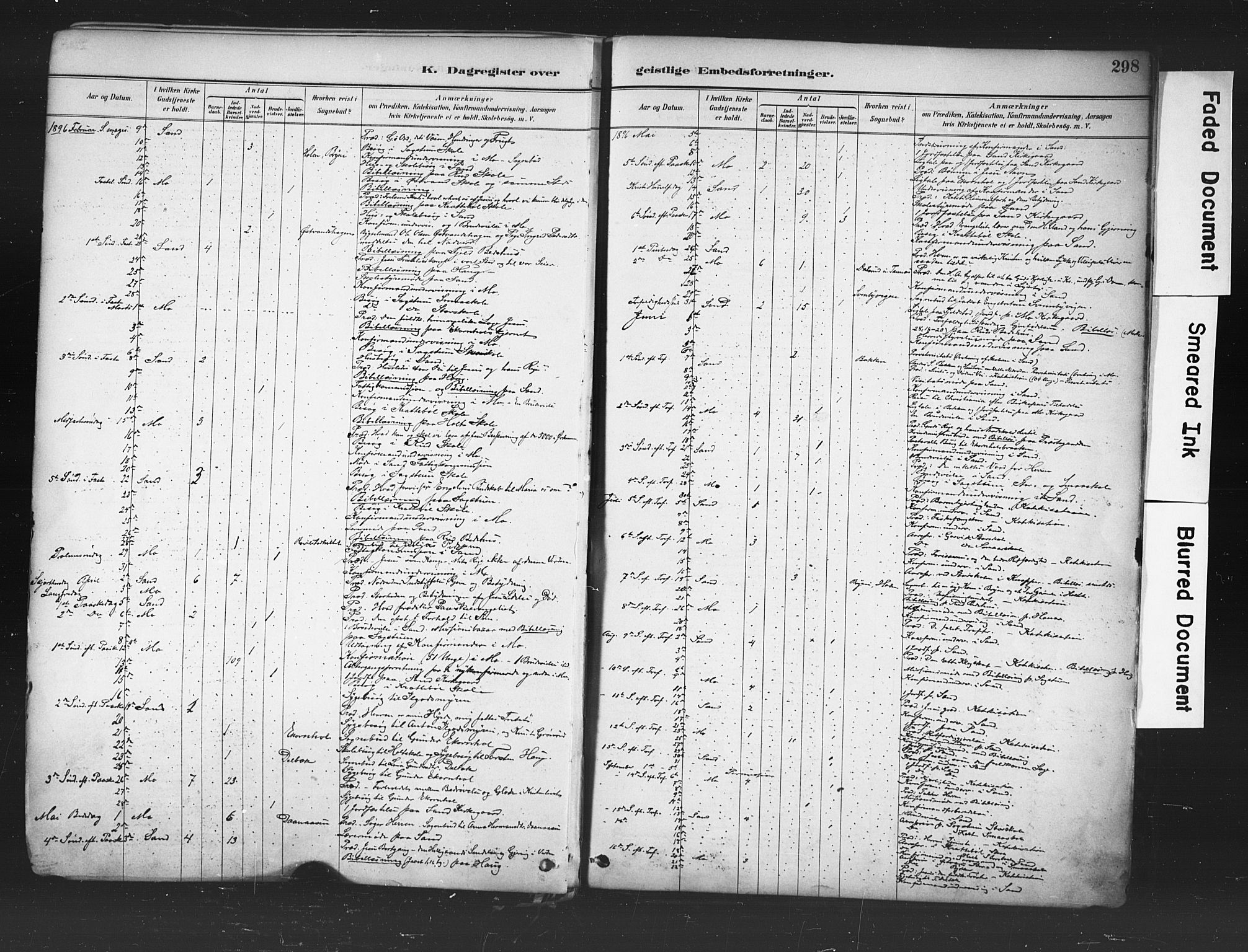 Nord-Odal prestekontor, AV/SAH-PREST-032/H/Ha/Haa/L0006: Parish register (official) no. 6, 1886-1901, p. 298