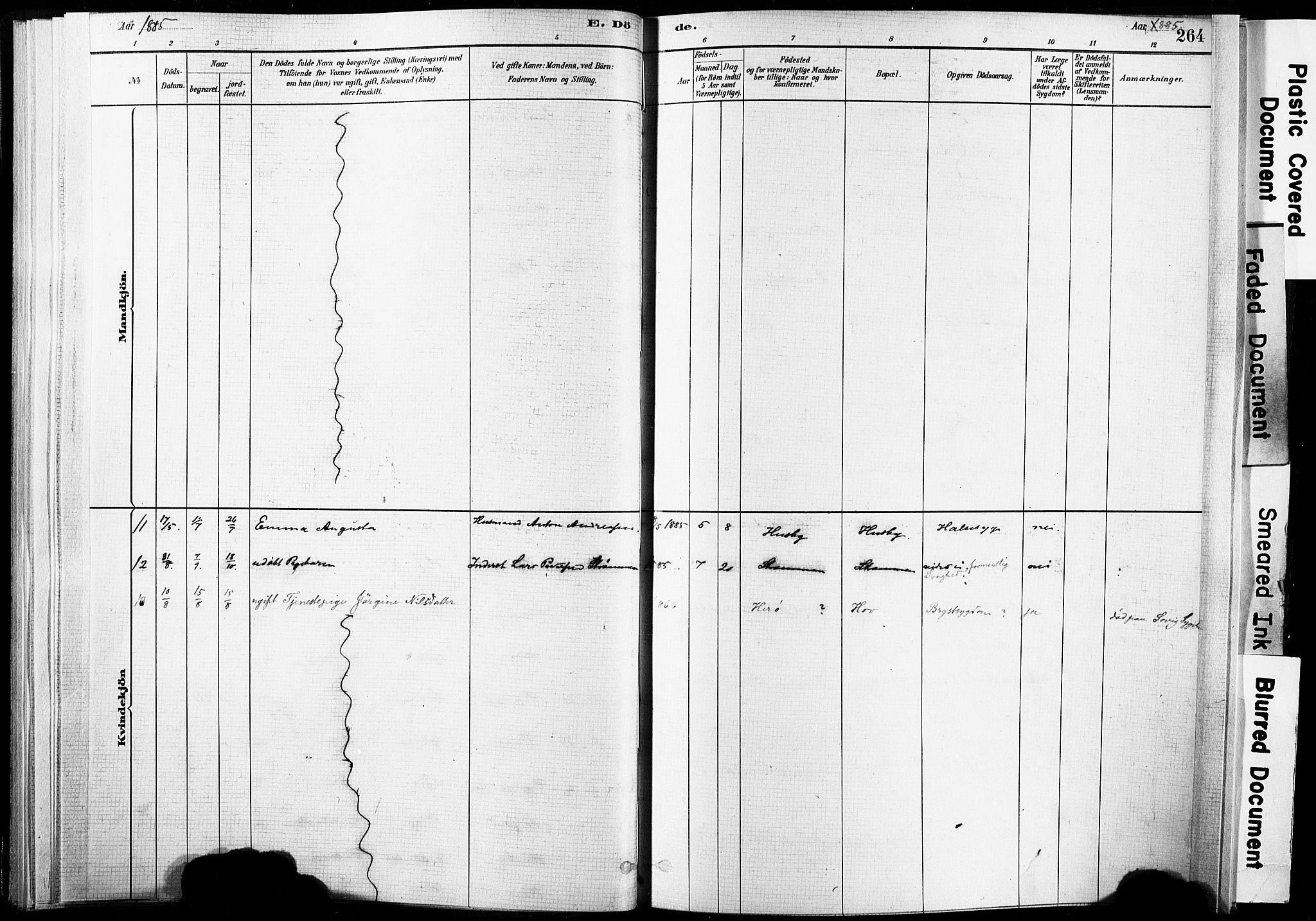 Ministerialprotokoller, klokkerbøker og fødselsregistre - Nordland, AV/SAT-A-1459/835/L0526: Parish register (official) no. 835A03II, 1881-1910, p. 264