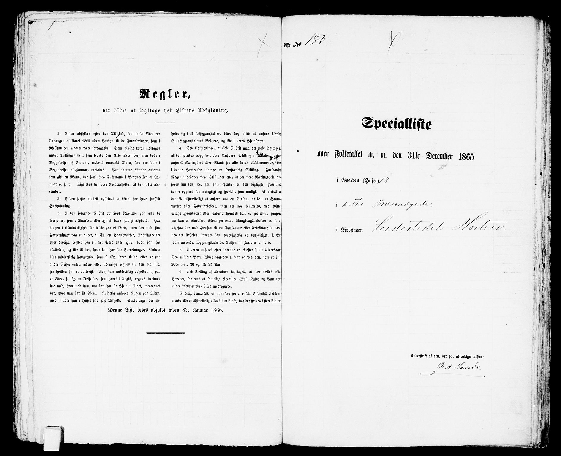 RA, 1865 census for Horten, 1865, p. 395