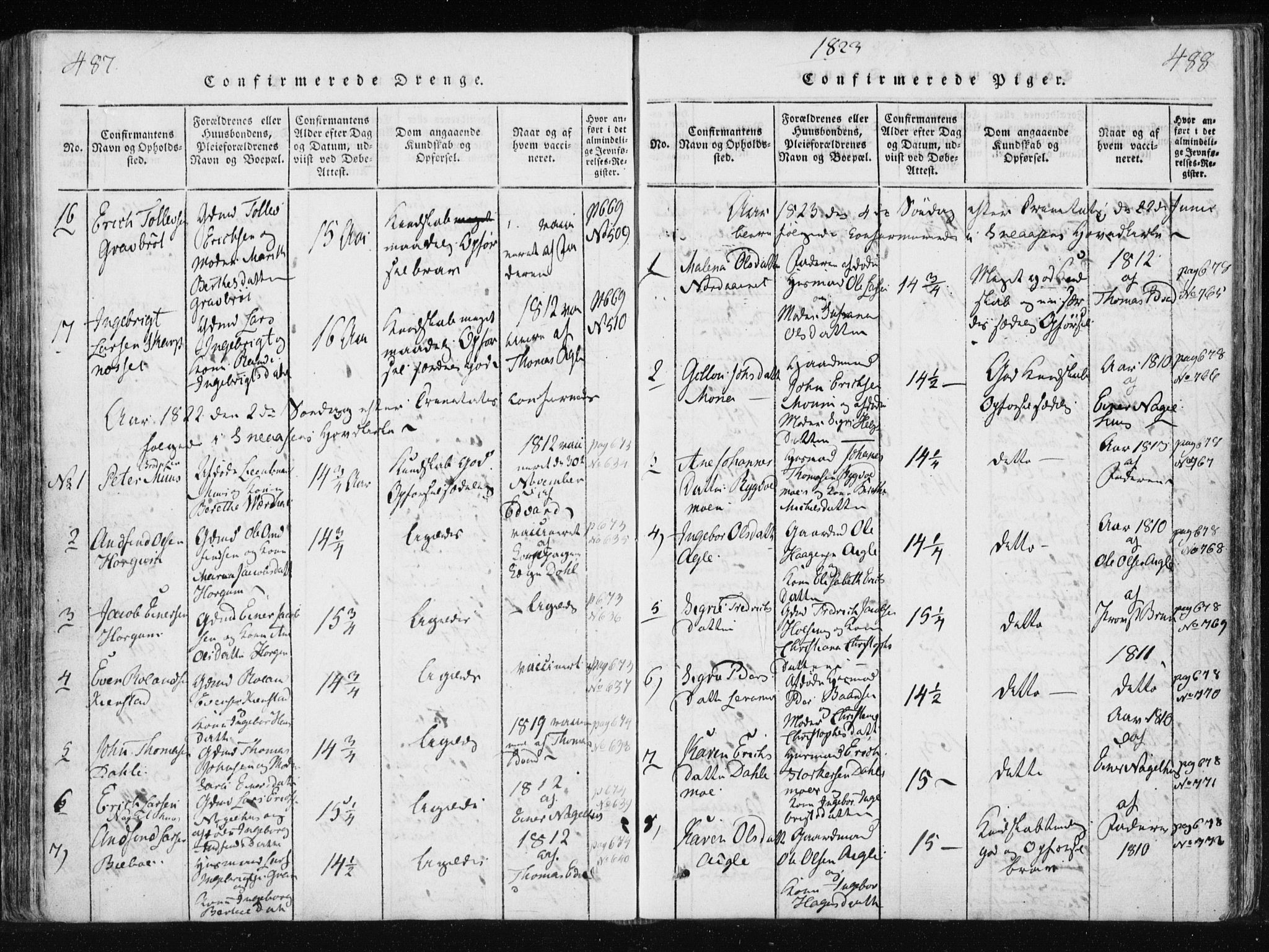 Ministerialprotokoller, klokkerbøker og fødselsregistre - Nord-Trøndelag, AV/SAT-A-1458/749/L0469: Parish register (official) no. 749A03, 1817-1857, p. 487-488