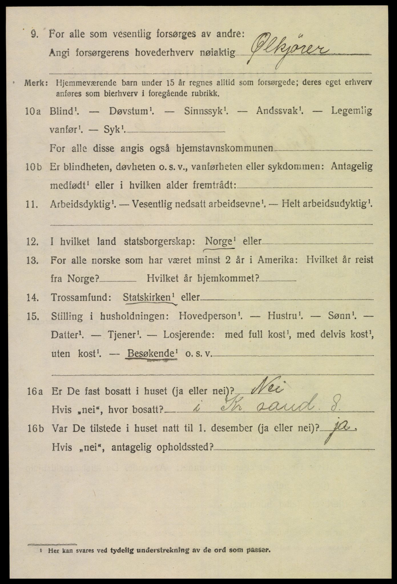SAK, 1920 census for Greipstad, 1920, p. 1545
