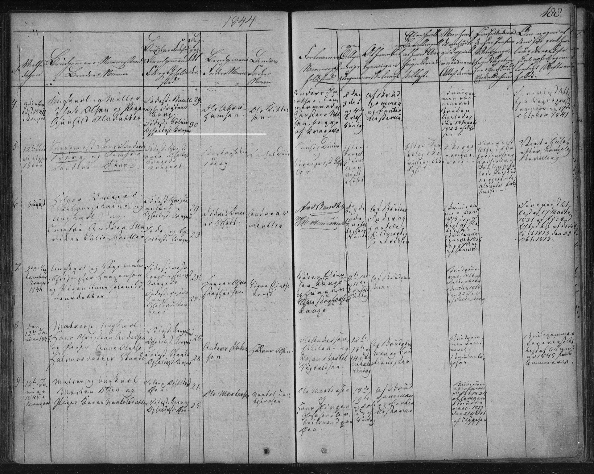 Kragerø kirkebøker, AV/SAKO-A-278/F/Fa/L0005: Parish register (official) no. 5, 1832-1847, p. 188