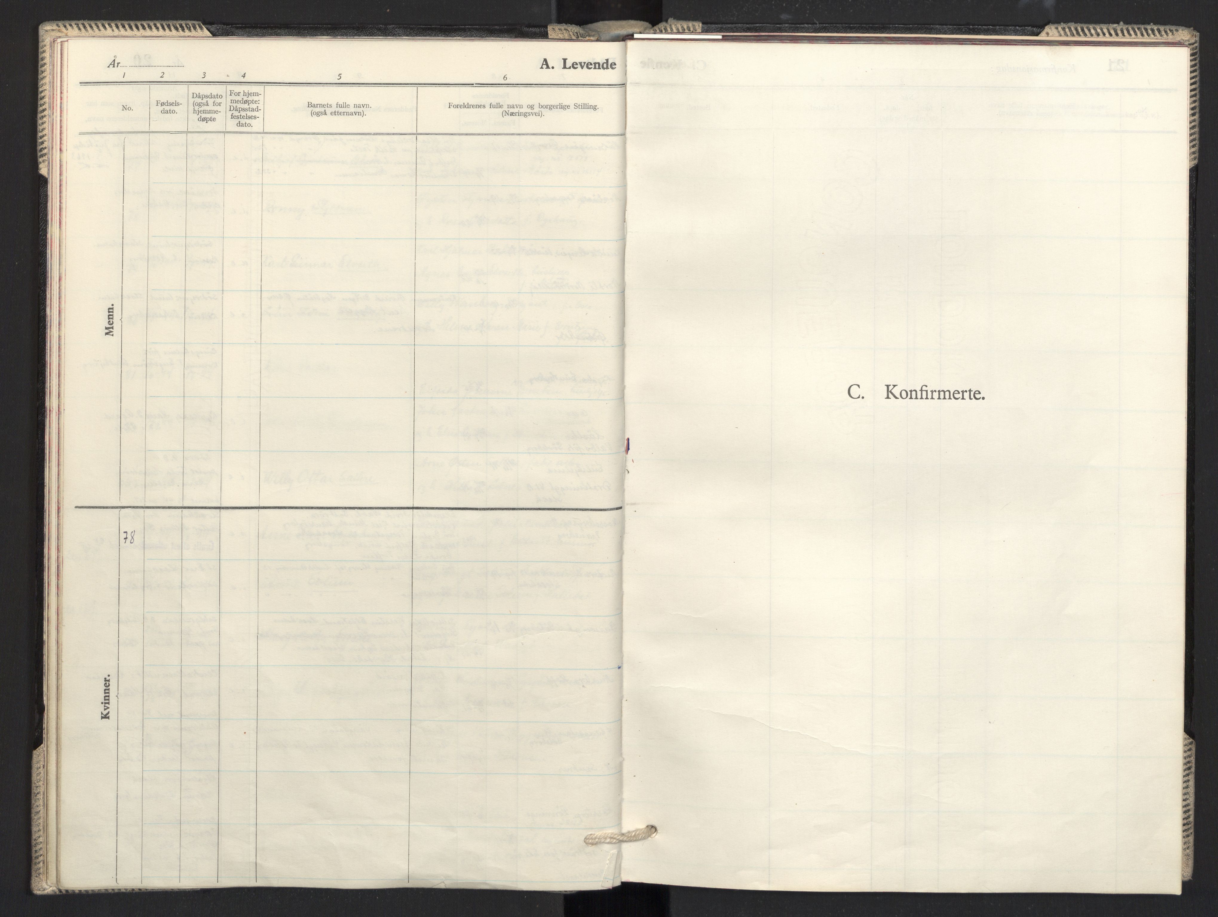 Prestekontoret i Sverige under okkupasjonen Kirkebøker, AV/SAO-A-11045/F/L0001: Parish register (official) no. 1, 1941-1945