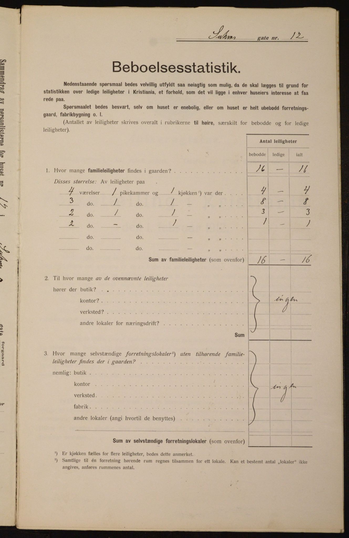 OBA, Municipal Census 1912 for Kristiania, 1912, p. 104627