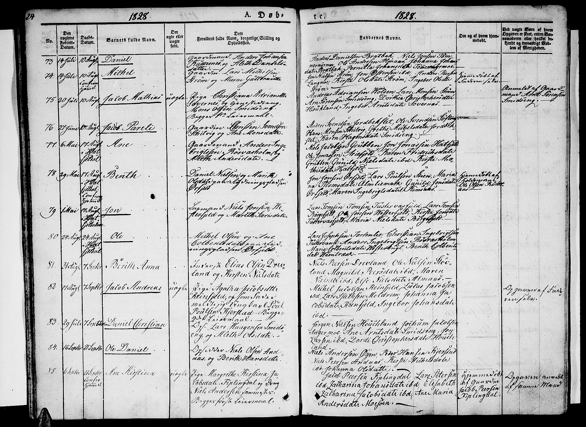 Ministerialprotokoller, klokkerbøker og fødselsregistre - Nordland, SAT/A-1459/820/L0289: Parish register (official) no. 820A10, 1826-1845, p. 24