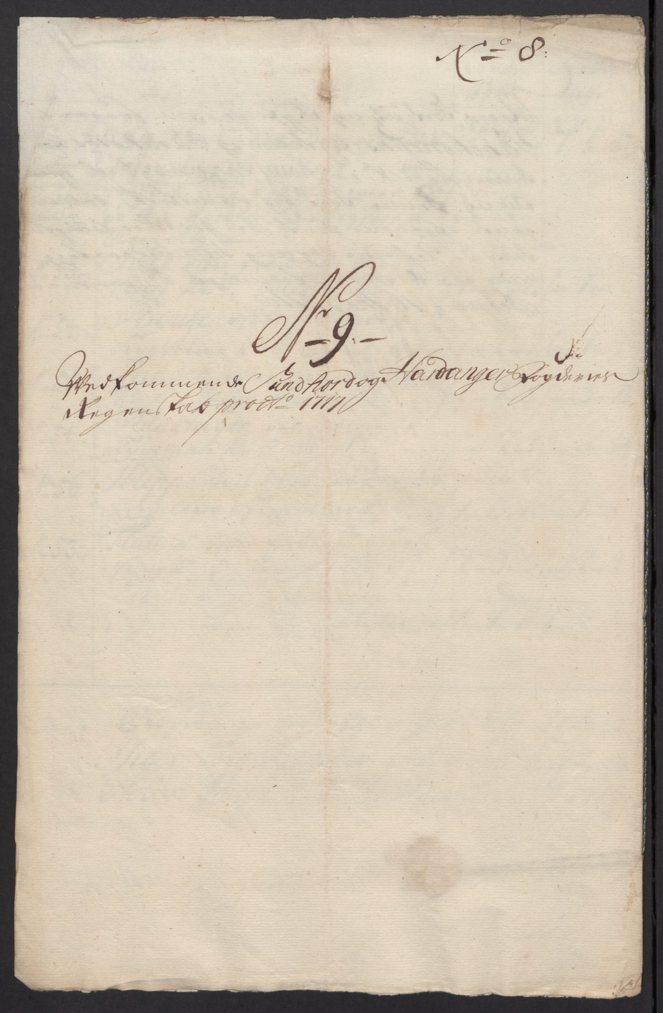 Rentekammeret inntil 1814, Reviderte regnskaper, Fogderegnskap, RA/EA-4092/R48/L2994: Fogderegnskap Sunnhordland og Hardanger, 1717, p. 91