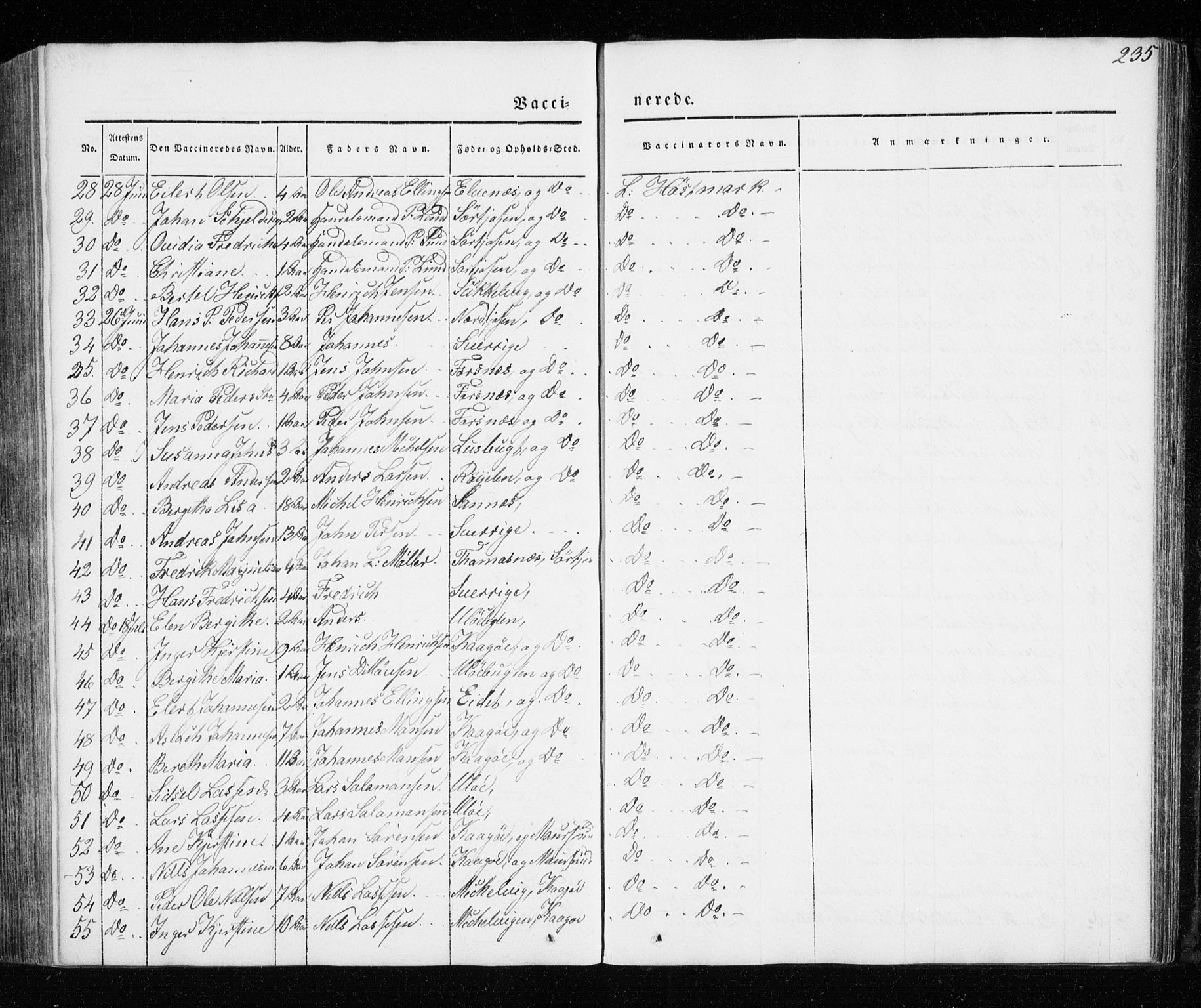 Skjervøy sokneprestkontor, AV/SATØ-S-1300/H/Ha/Haa/L0005kirke: Parish register (official) no. 5, 1838-1847, p. 235