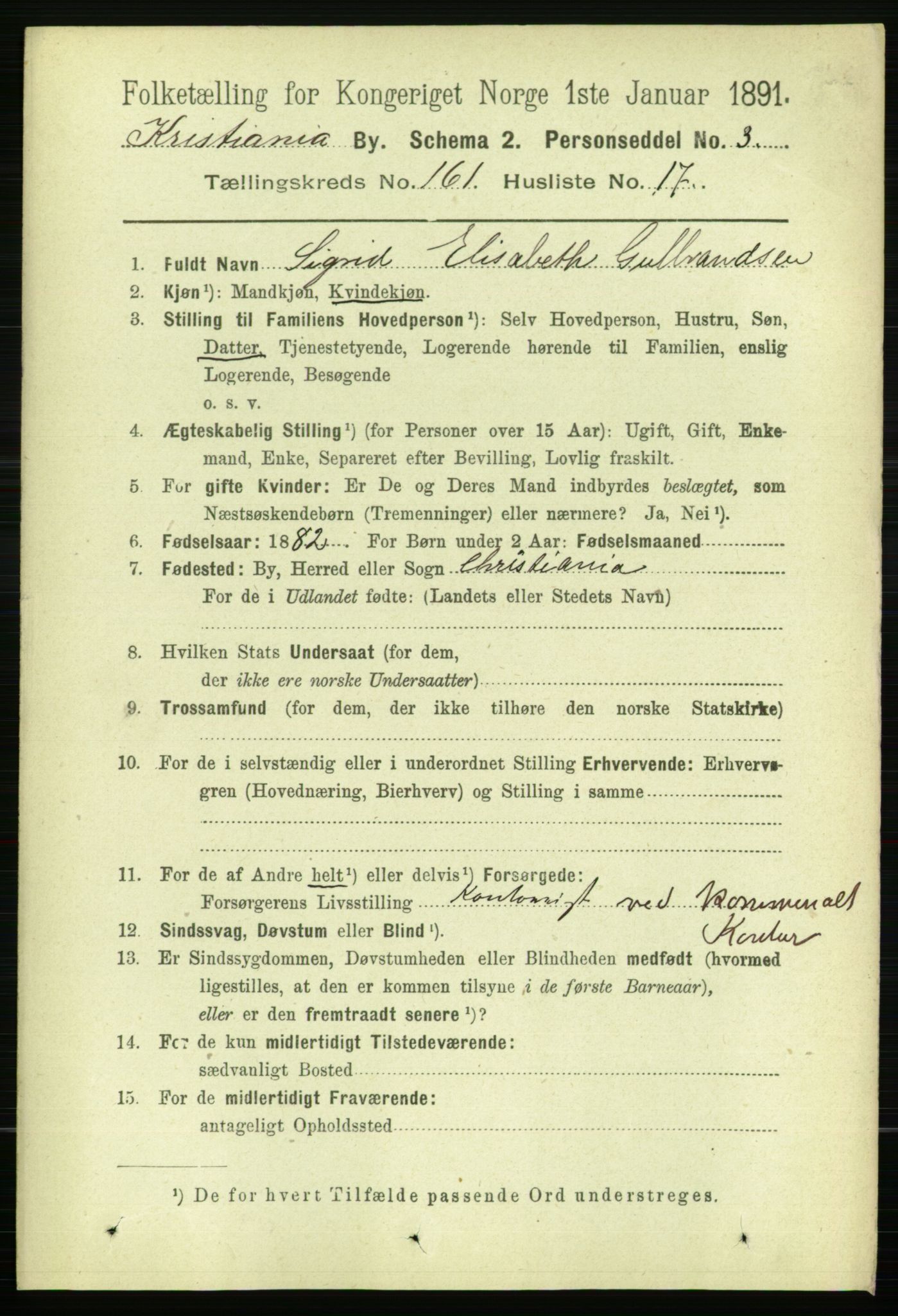 RA, 1891 census for 0301 Kristiania, 1891, p. 91904