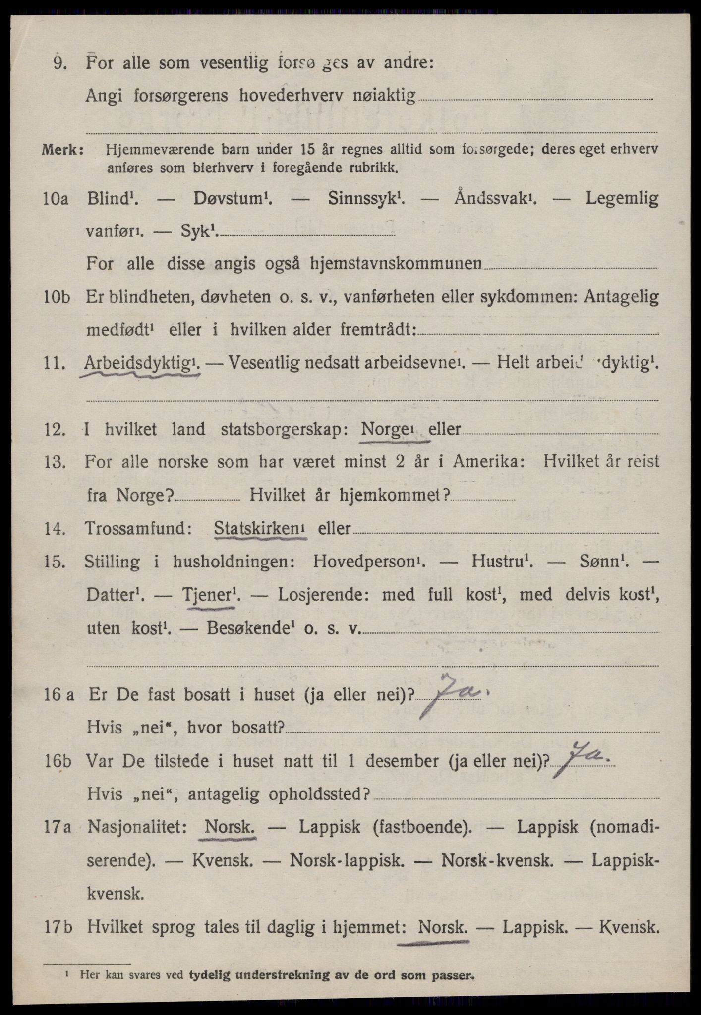 SAT, 1920 census for Ålen, 1920, p. 2067