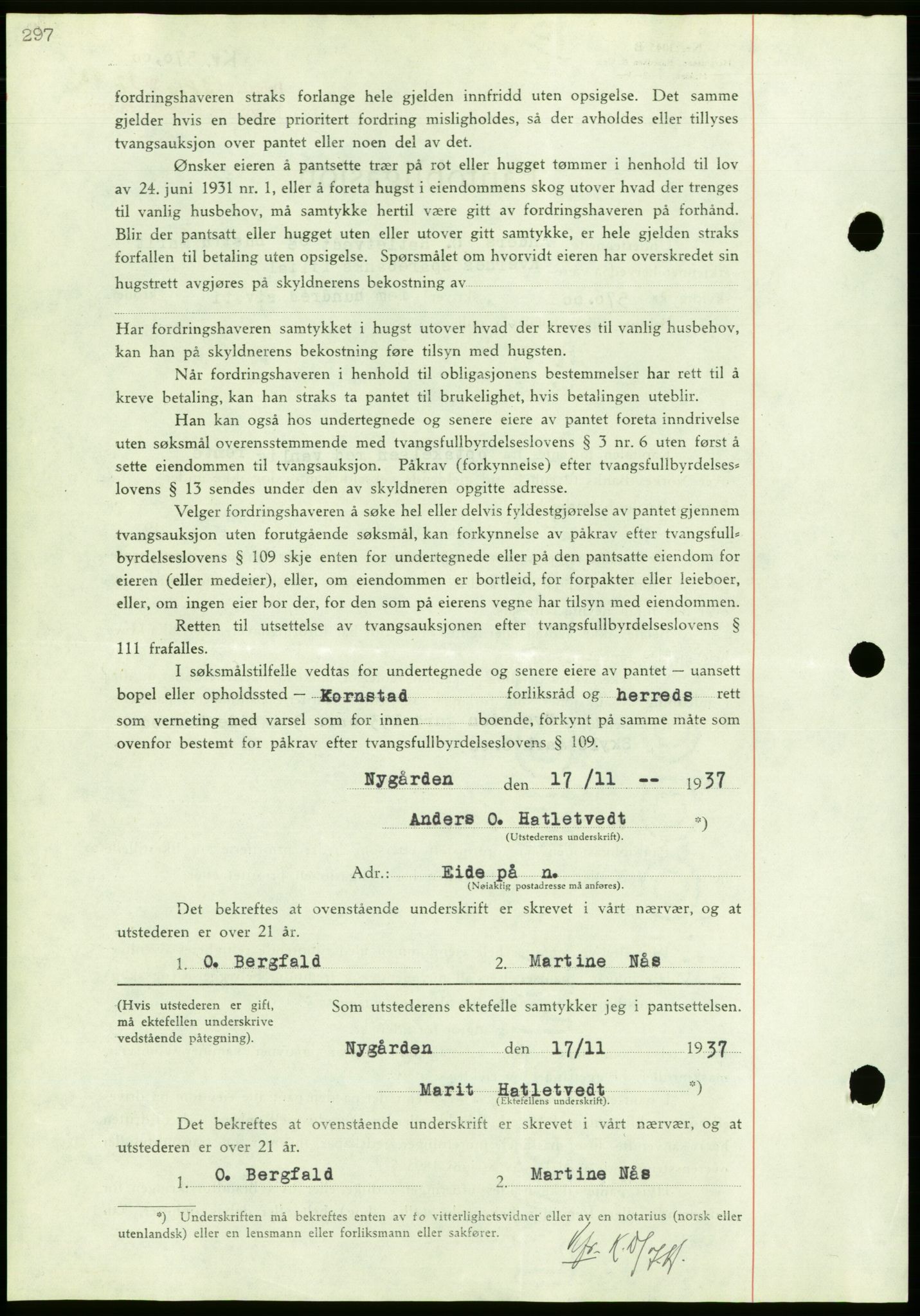 Nordmøre sorenskriveri, AV/SAT-A-4132/1/2/2Ca/L0092: Mortgage book no. B82, 1937-1938, Diary no: : 2816/1937