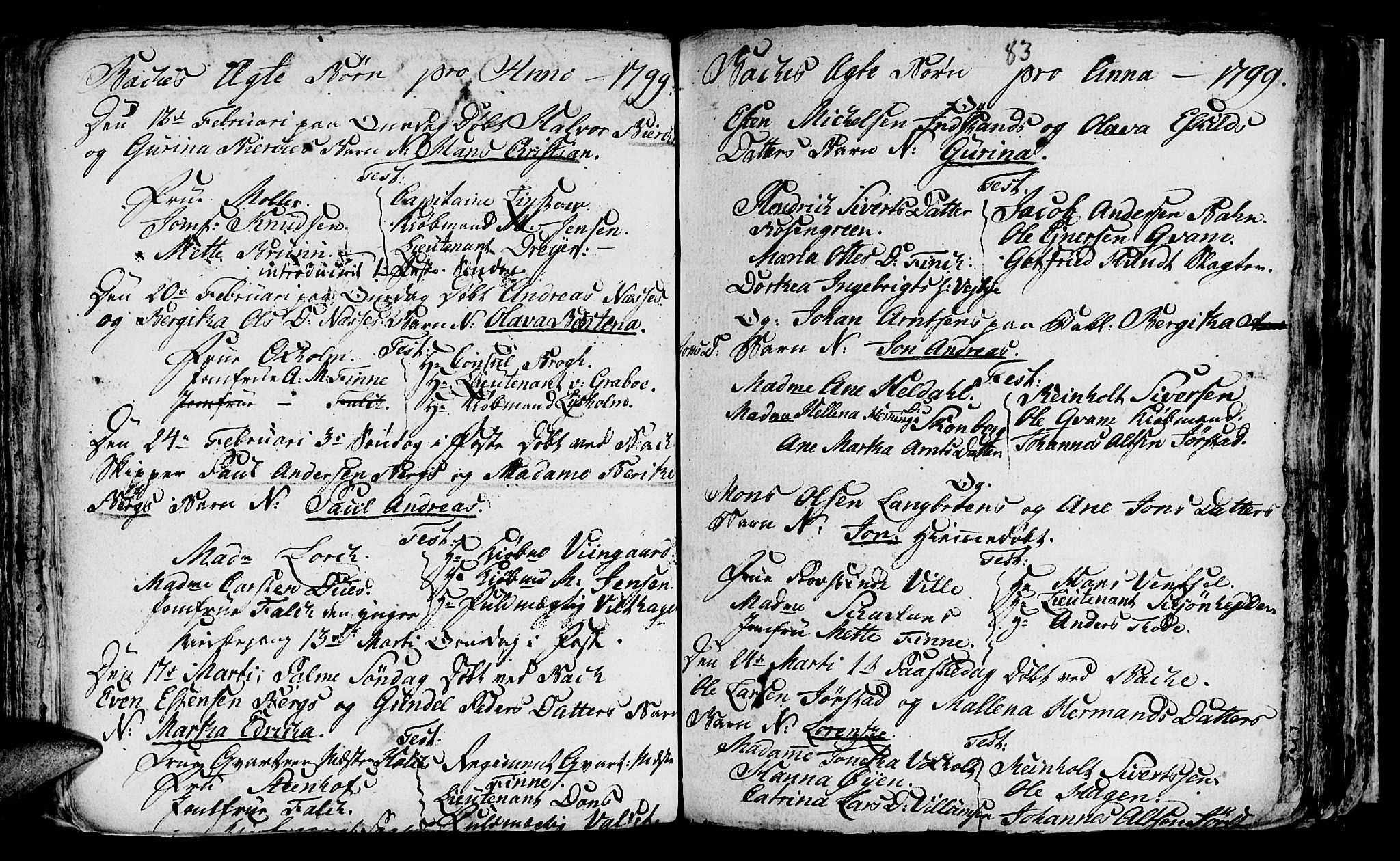 Ministerialprotokoller, klokkerbøker og fødselsregistre - Sør-Trøndelag, SAT/A-1456/604/L0218: Parish register (copy) no. 604C01, 1754-1819, p. 83