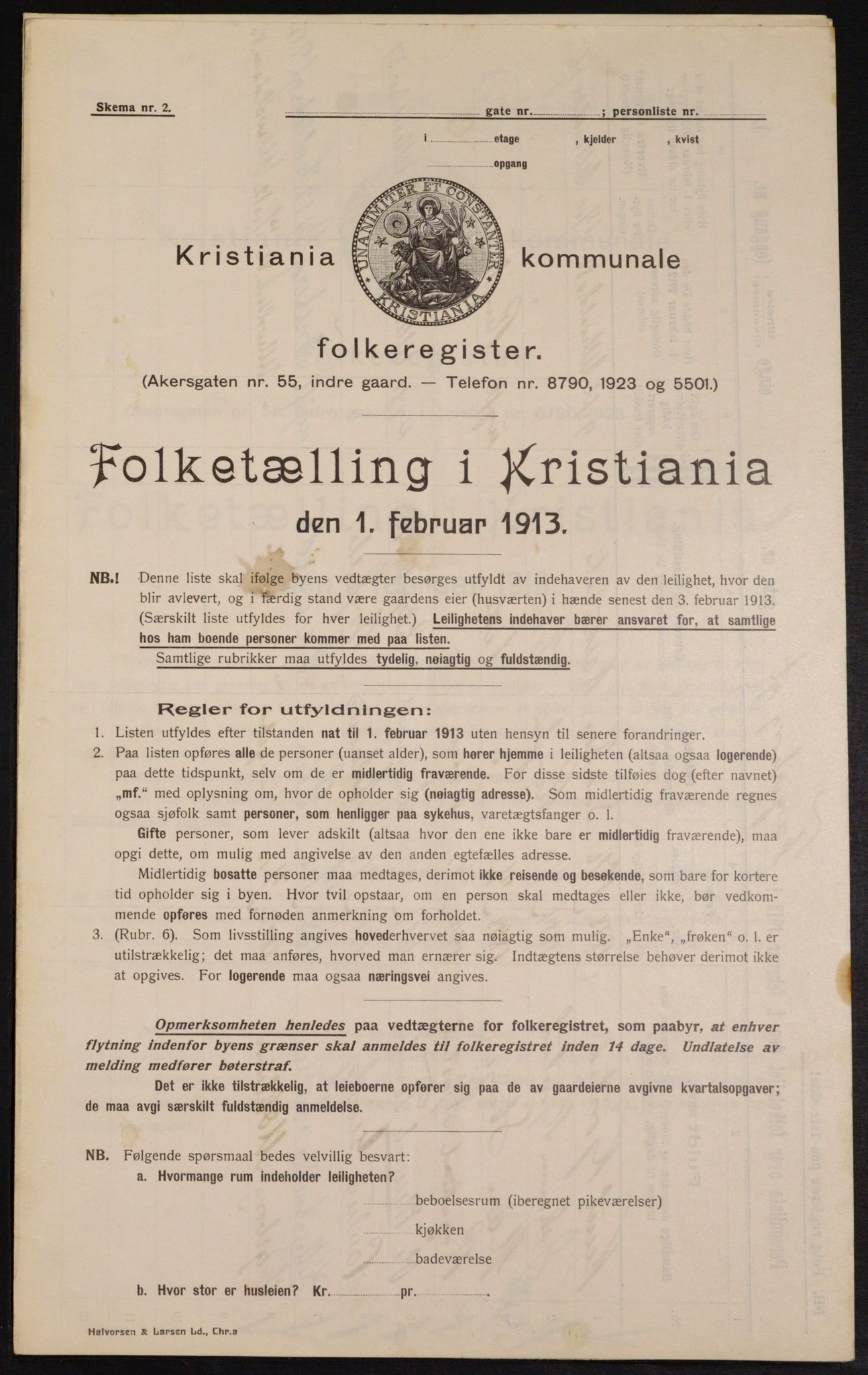 OBA, Municipal Census 1913 for Kristiania, 1913, p. 23059