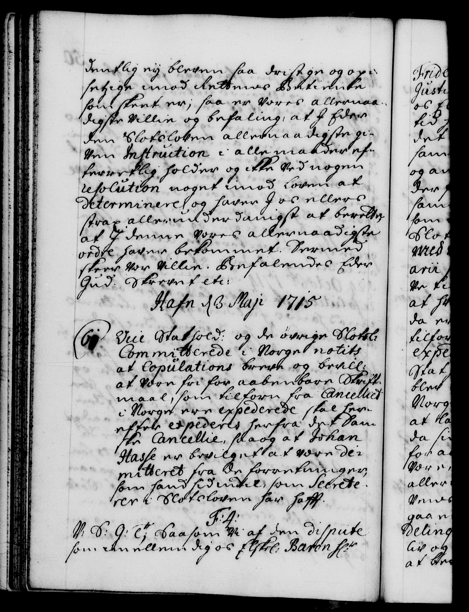 Danske Kanselli 1572-1799, AV/RA-EA-3023/F/Fc/Fca/Fcab/L0020: Norske tegnelser, 1715-1718, p. 50b