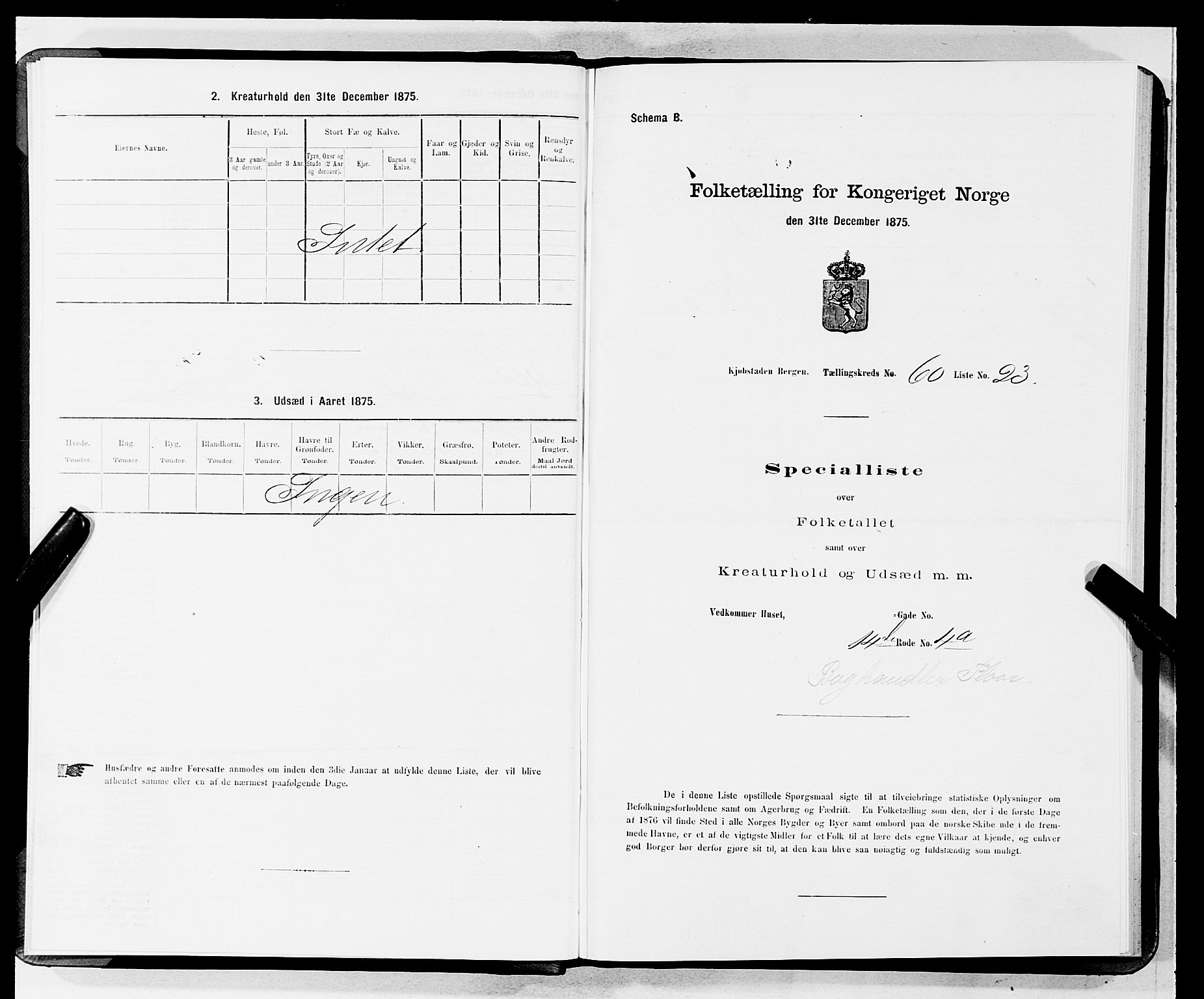 SAB, 1875 census for 1301 Bergen, 1875, p. 3223