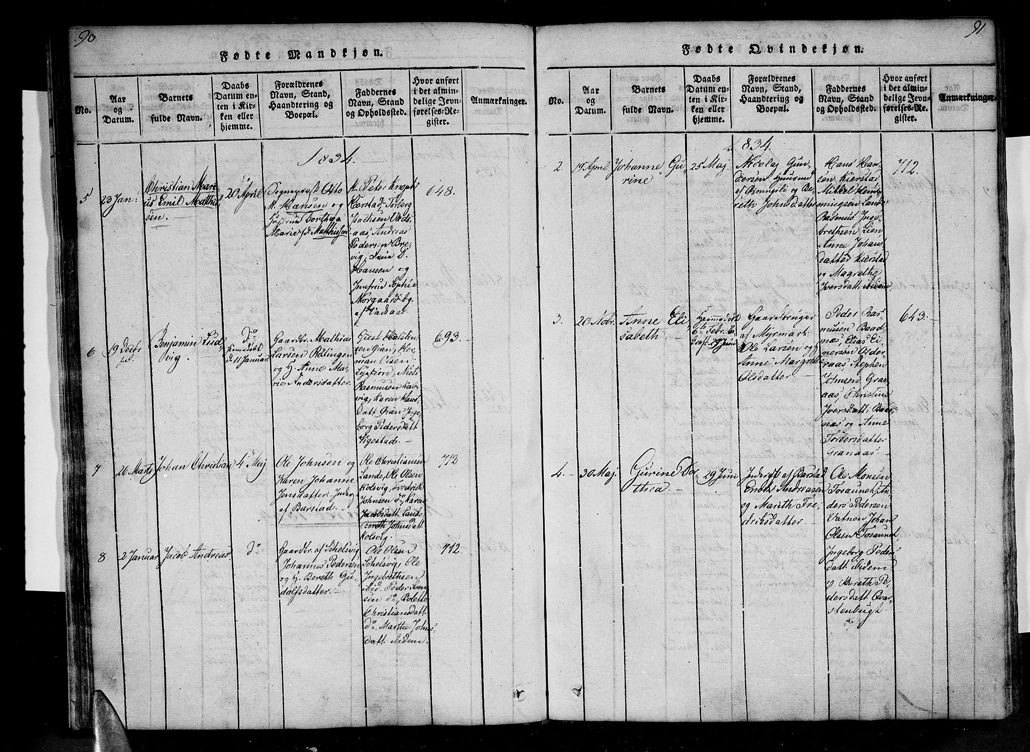 Ministerialprotokoller, klokkerbøker og fødselsregistre - Nordland, AV/SAT-A-1459/810/L0142: Parish register (official) no. 810A06 /1, 1819-1841, p. 90-91