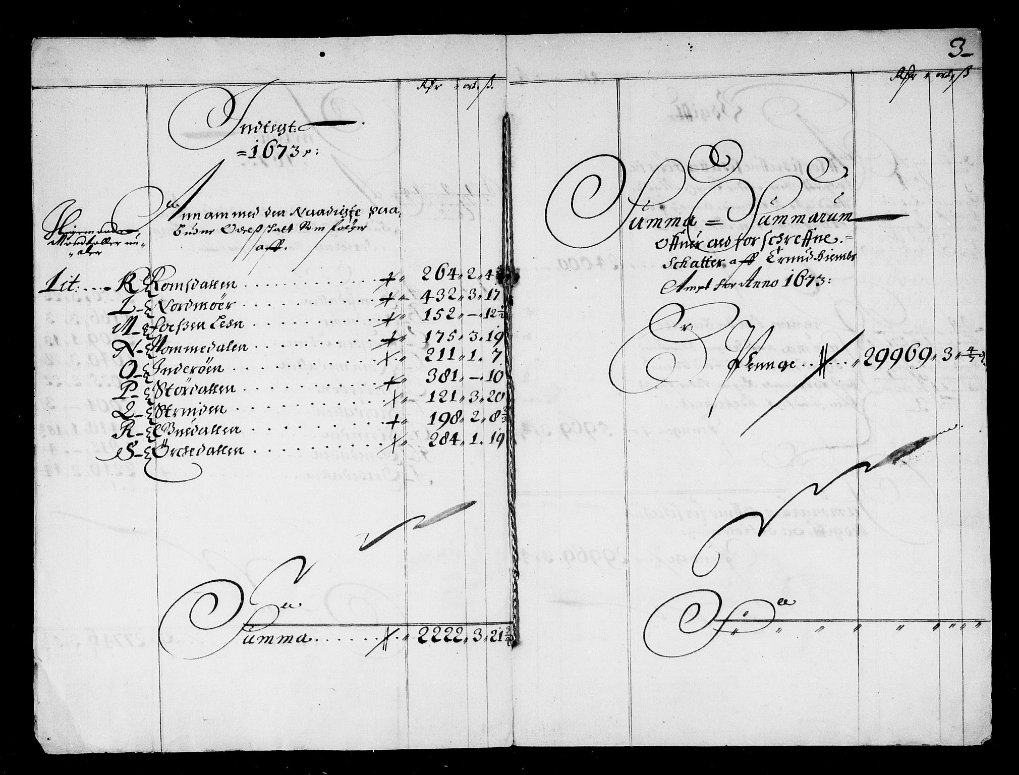 Rentekammeret inntil 1814, Reviderte regnskaper, Stiftamtstueregnskaper, Trondheim stiftamt og Nordland amt, AV/RA-EA-6044/R/Rd/L0037: Trondheim stiftamt, 1673